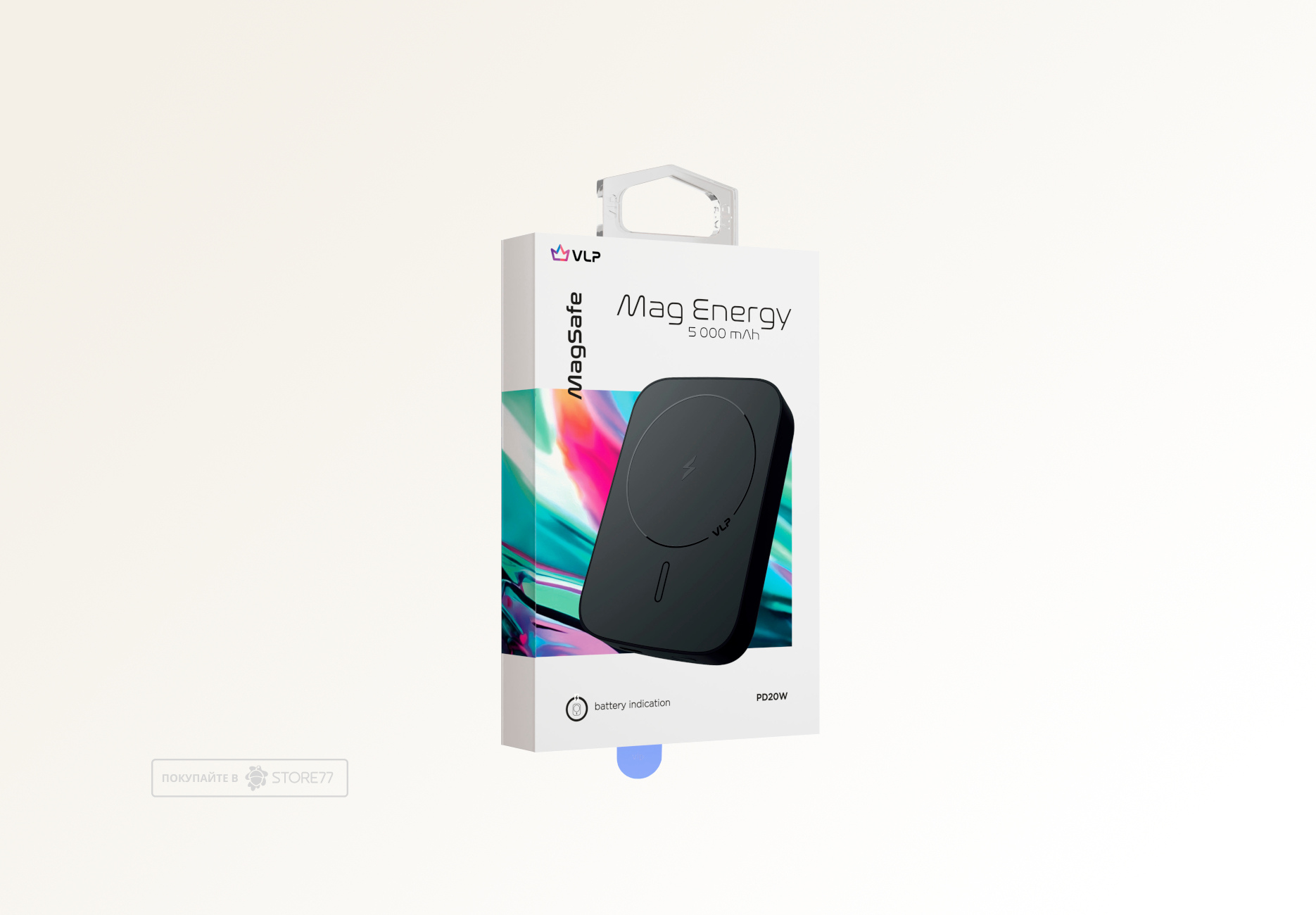 Внешний аккумулятор VLP Mag Energy 5000 мА·ч, 3A, USB-C (Черный)