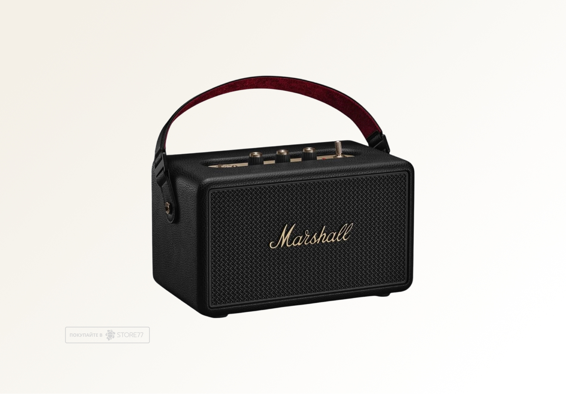 Портативная акустика Marshall KilBurn 3, цвет: черная/латунь (Black/Brass)