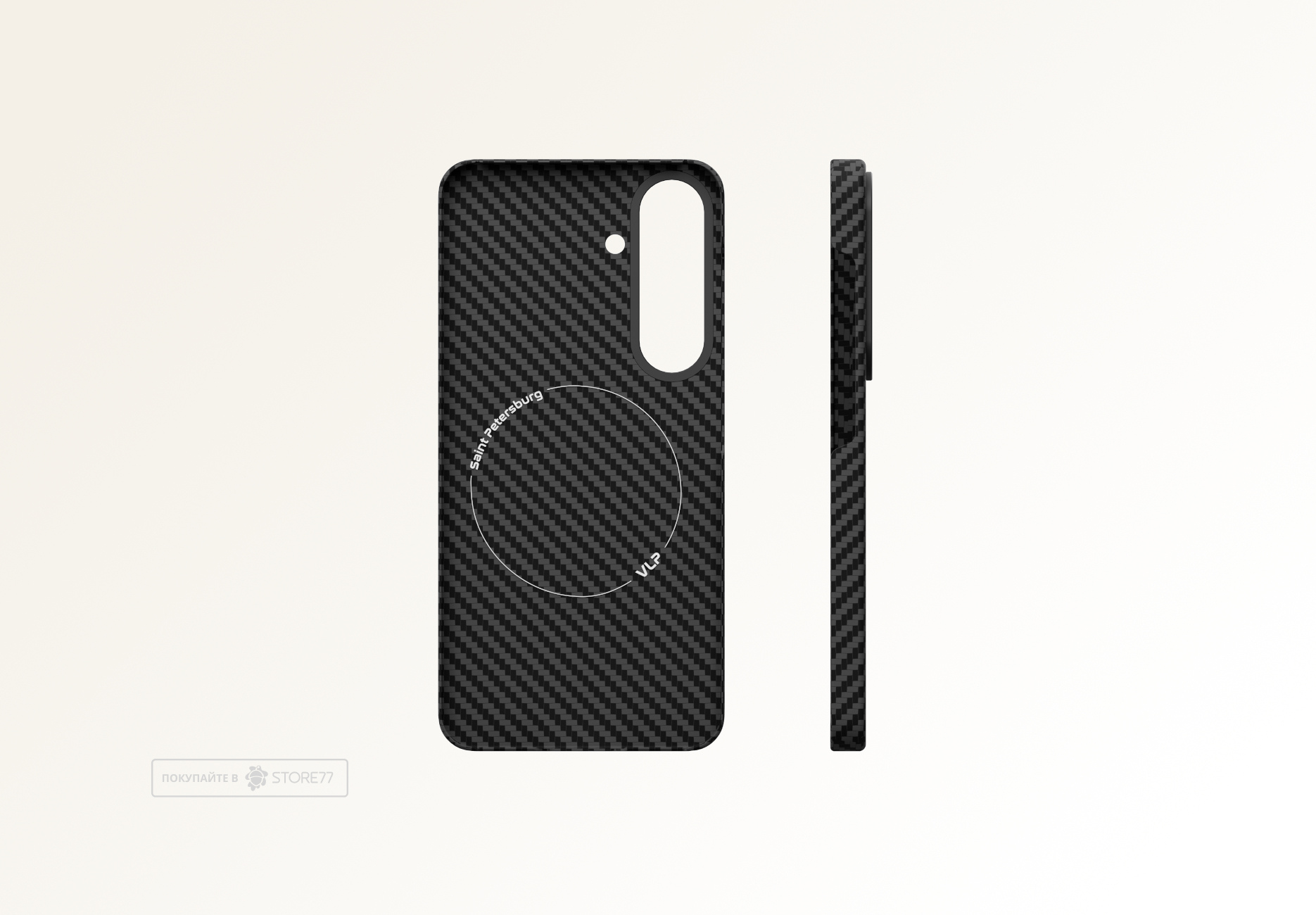 Чехол защитный VLP Kevlar Case с поддержкой MagSafe для Samsung Galaxy S25 (Черный)