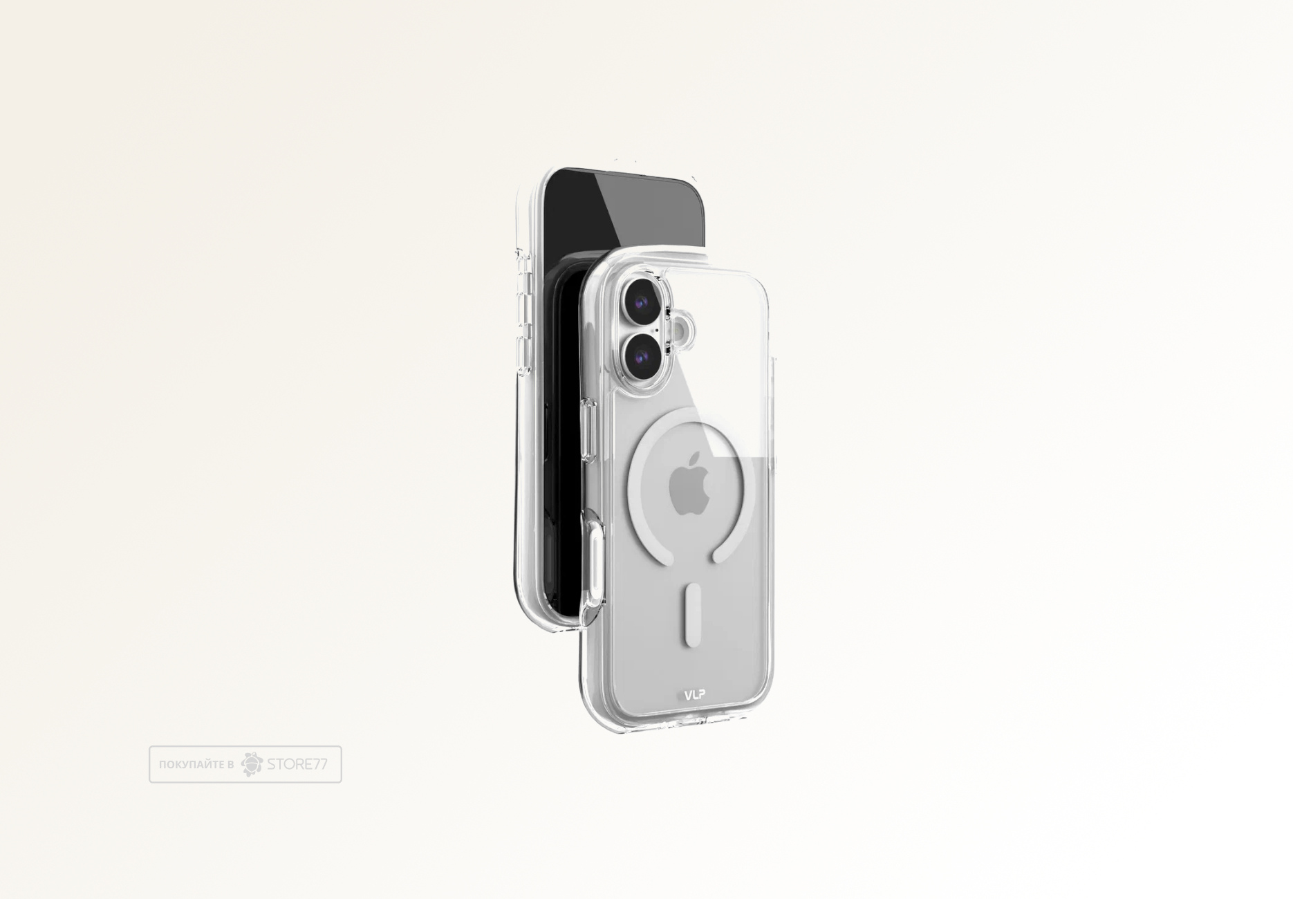 Чехол VLP Bubble Case с поддержкой MagSafe для iPhone 17 (Белый)