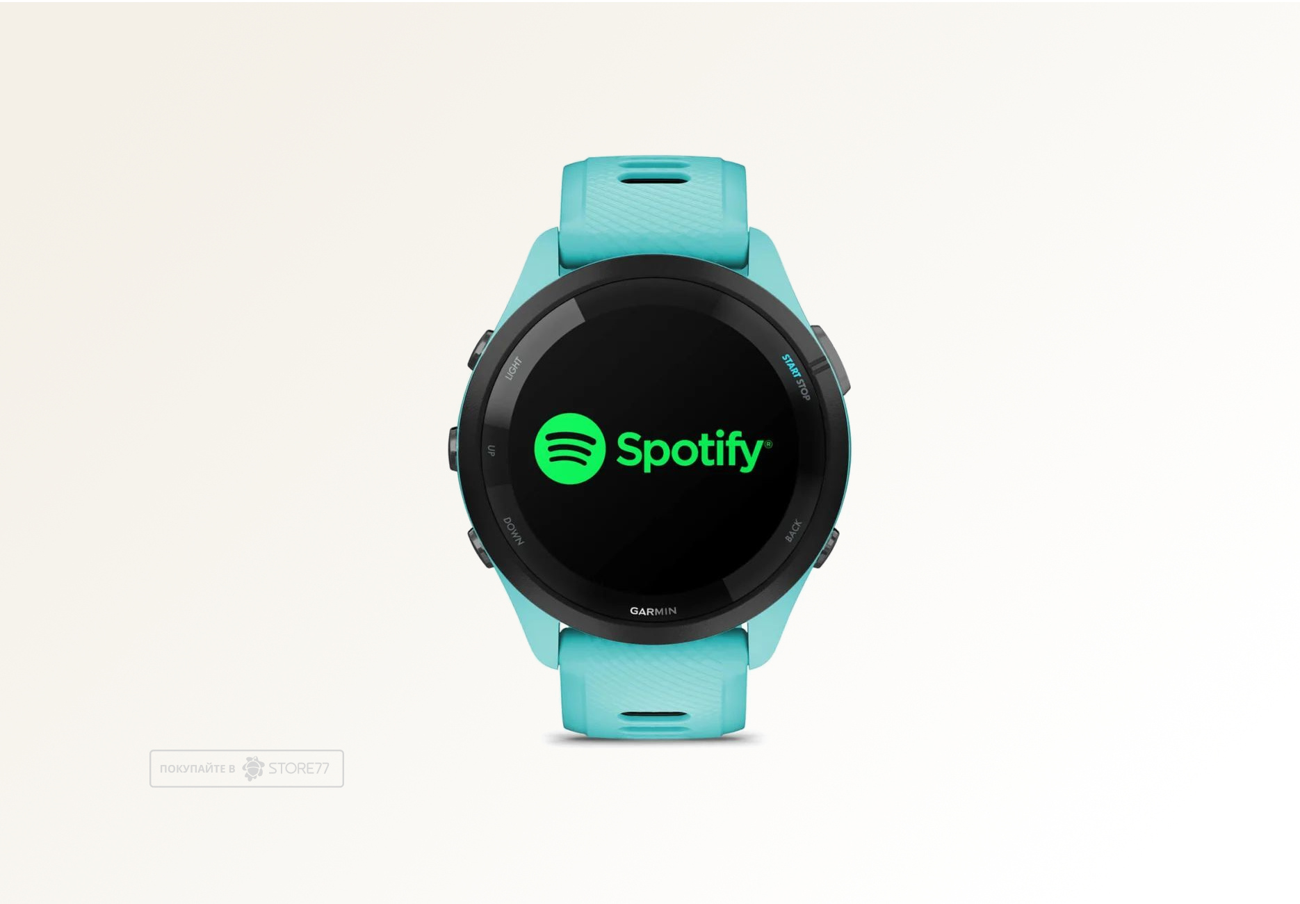 Умные часы Garmin FORERUNNER 265 46 мм, корпус: черный, с бирюзовым силиконовым ремешком (Aqua)