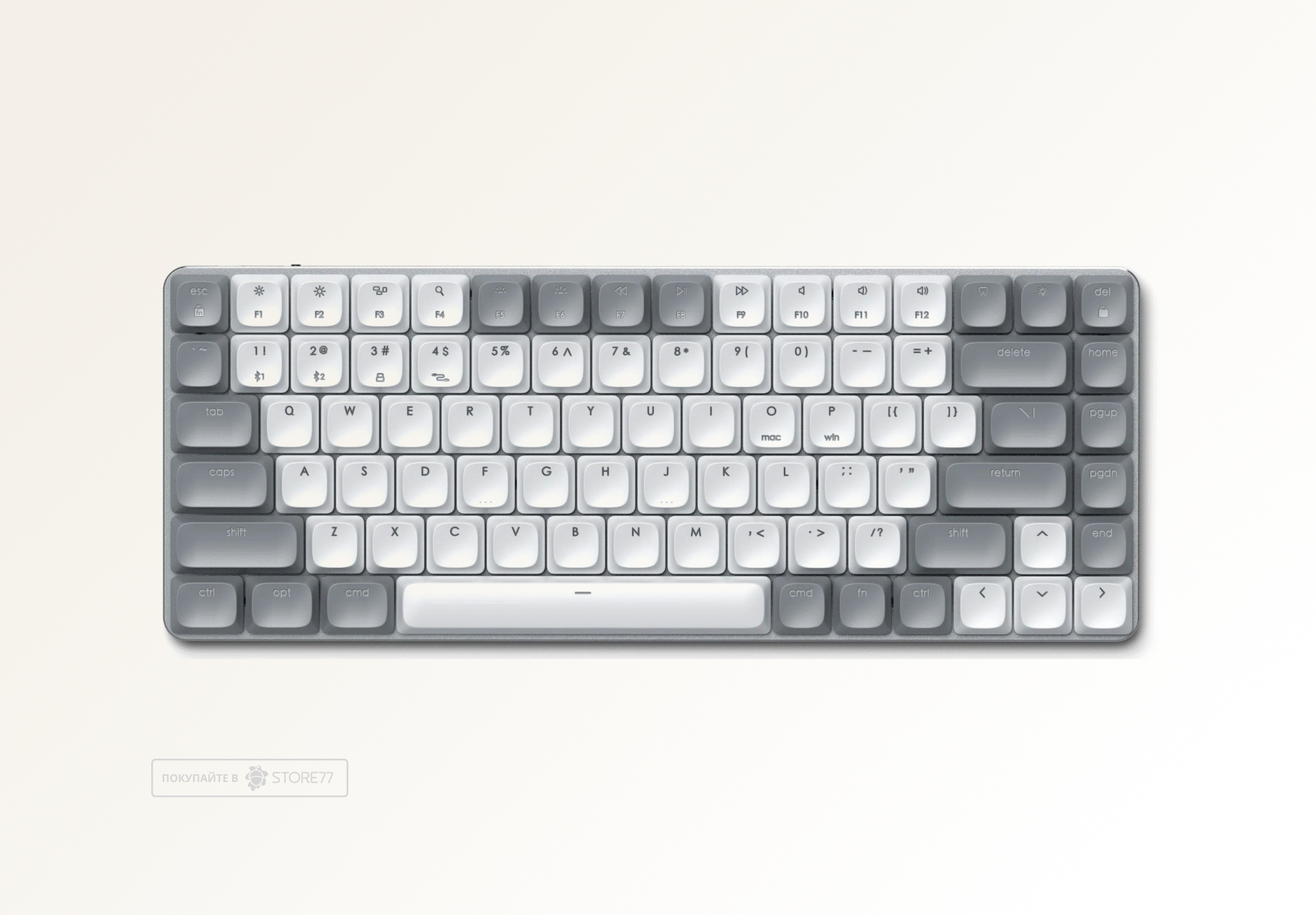 Клавиатура Satechi SM1 Slim Mechanical Backlit Bluetooth (Бело-серая)