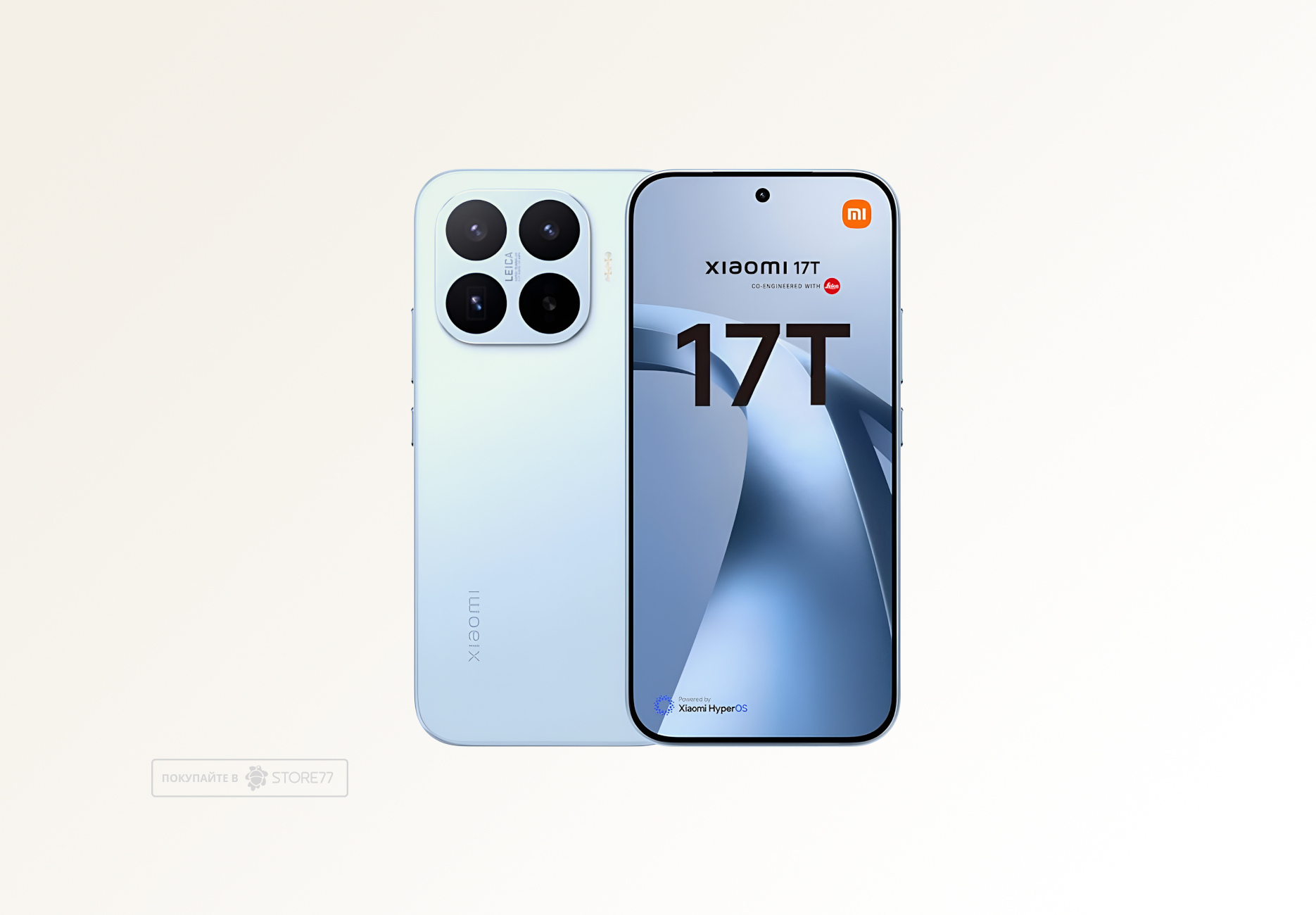 Телефон Xiaomi 17T 12/256 ГБ, цвет: голубой (Blue)