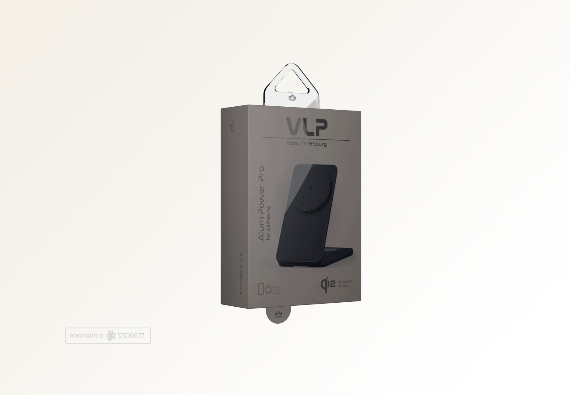 Беспроводное зарядное устройство VLP Alum Power Pro для Samsung (Черное)