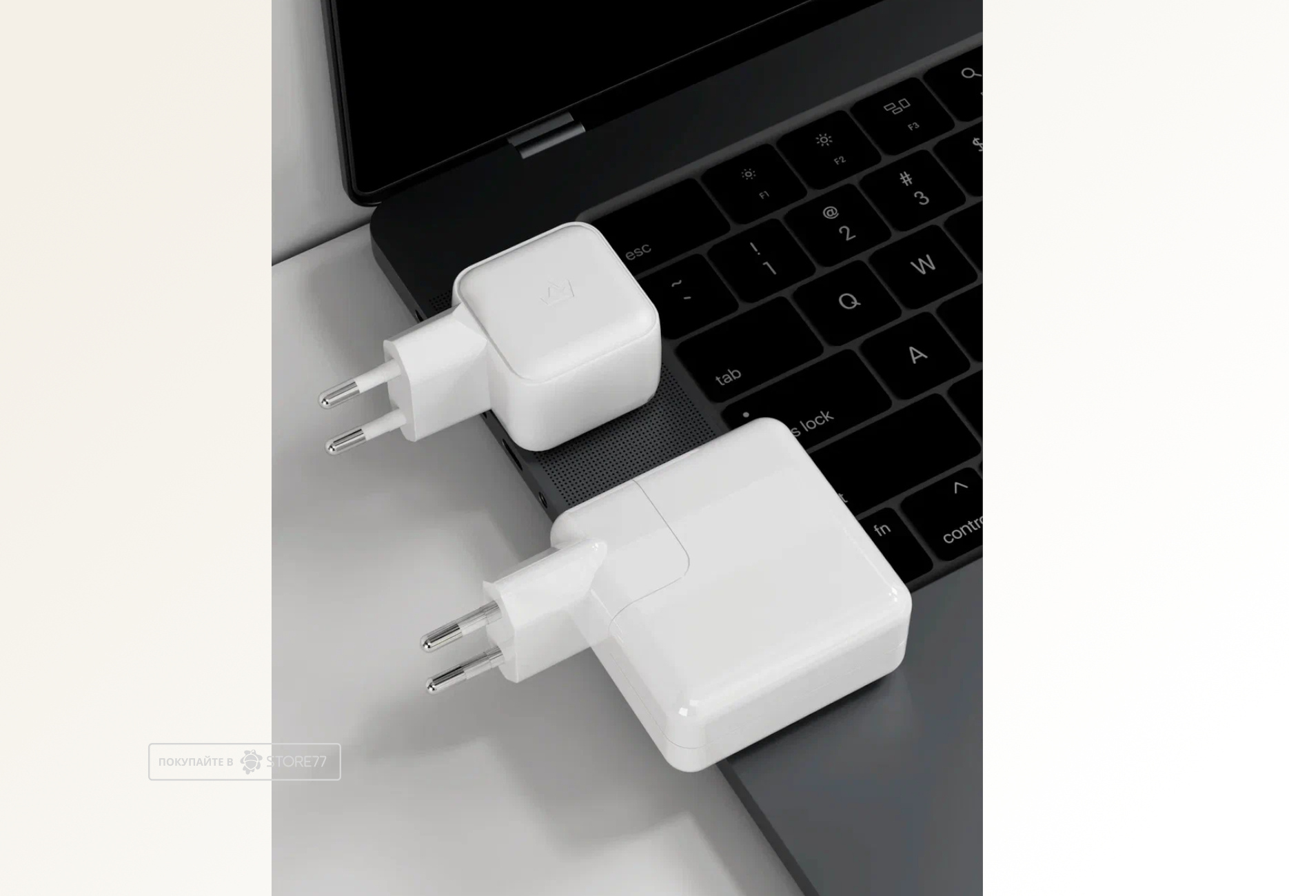 Сетевое зарядное устройство VLP 45 Вт USB-C, PD, PPS (Белое)