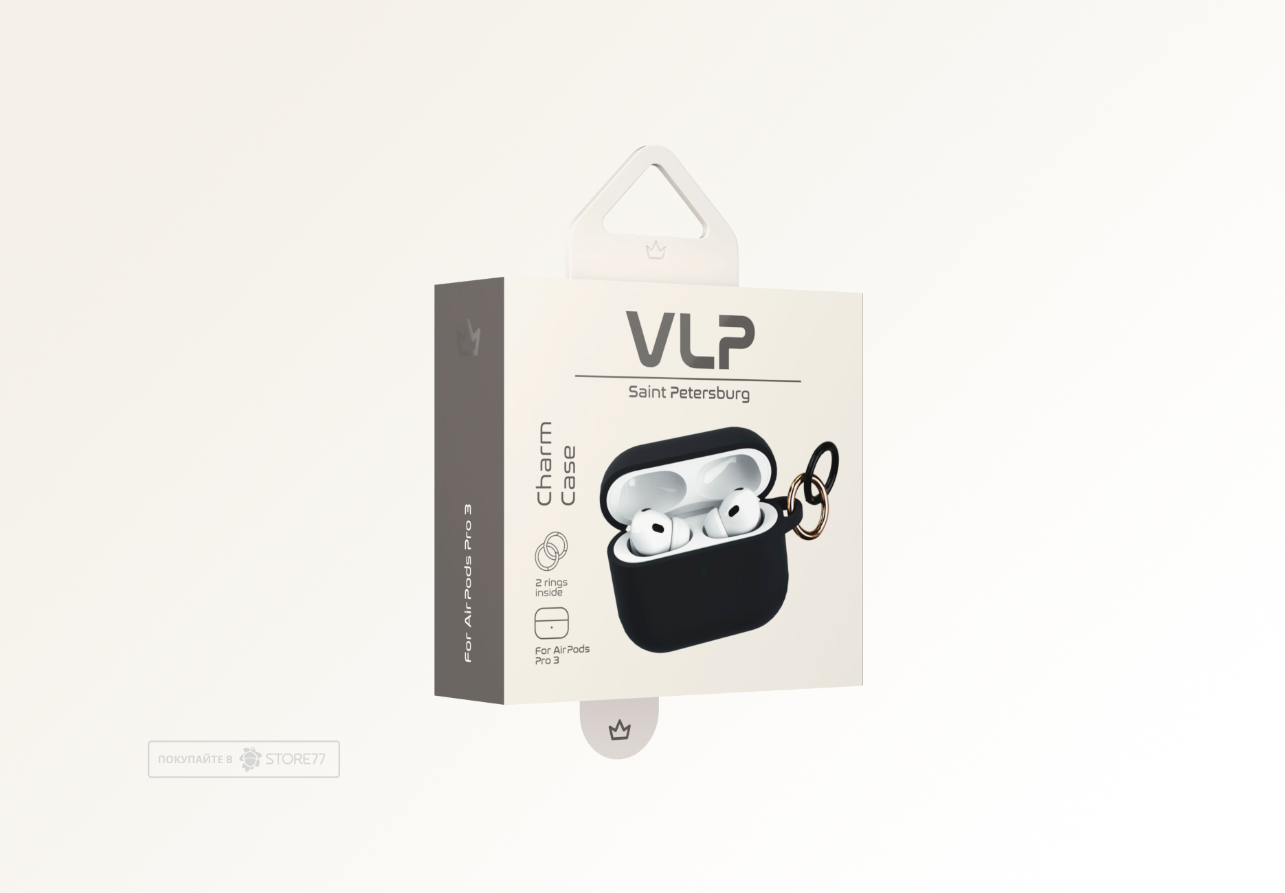 Чехол VLP Charm Case для AirPods Pro 3 (Черный)