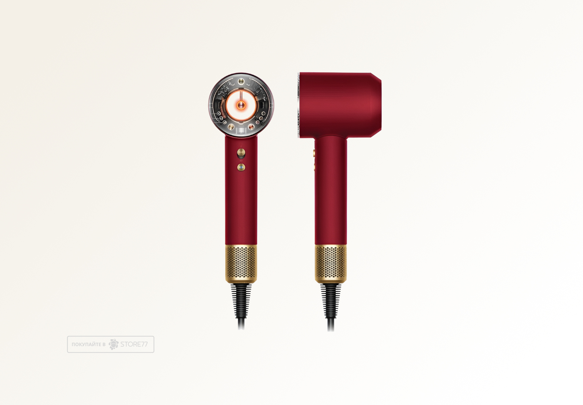 Фен Dyson Supersonic Nural HD16 для прямых волос (Straight+Wavy), цвет: красный вельвет/золотой (Red Velvet/Gold)