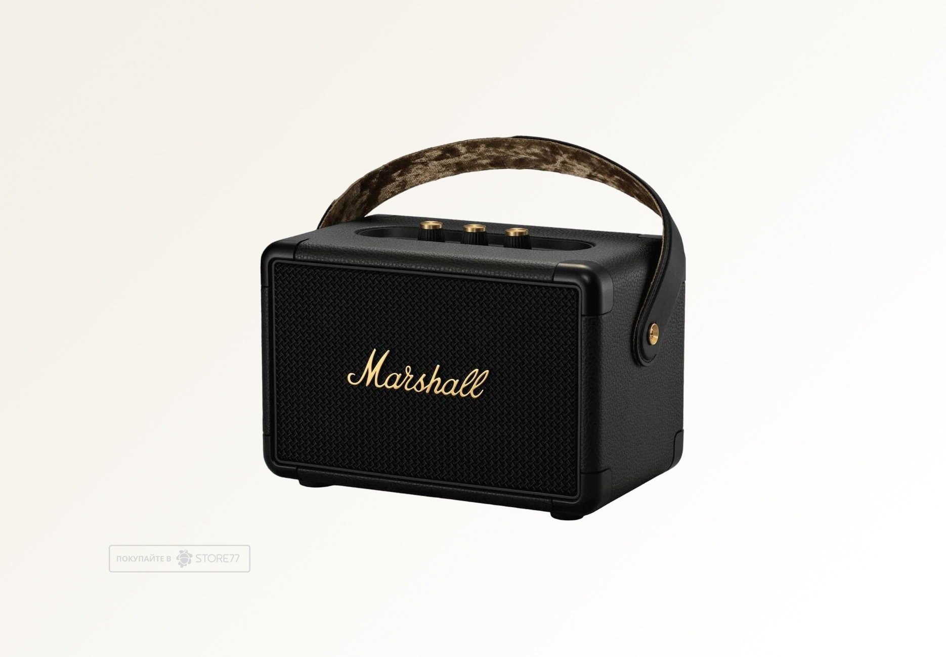 Портативная акустика Marshall KillBurn 2, цвет: черная/латунь (Black/Brass)