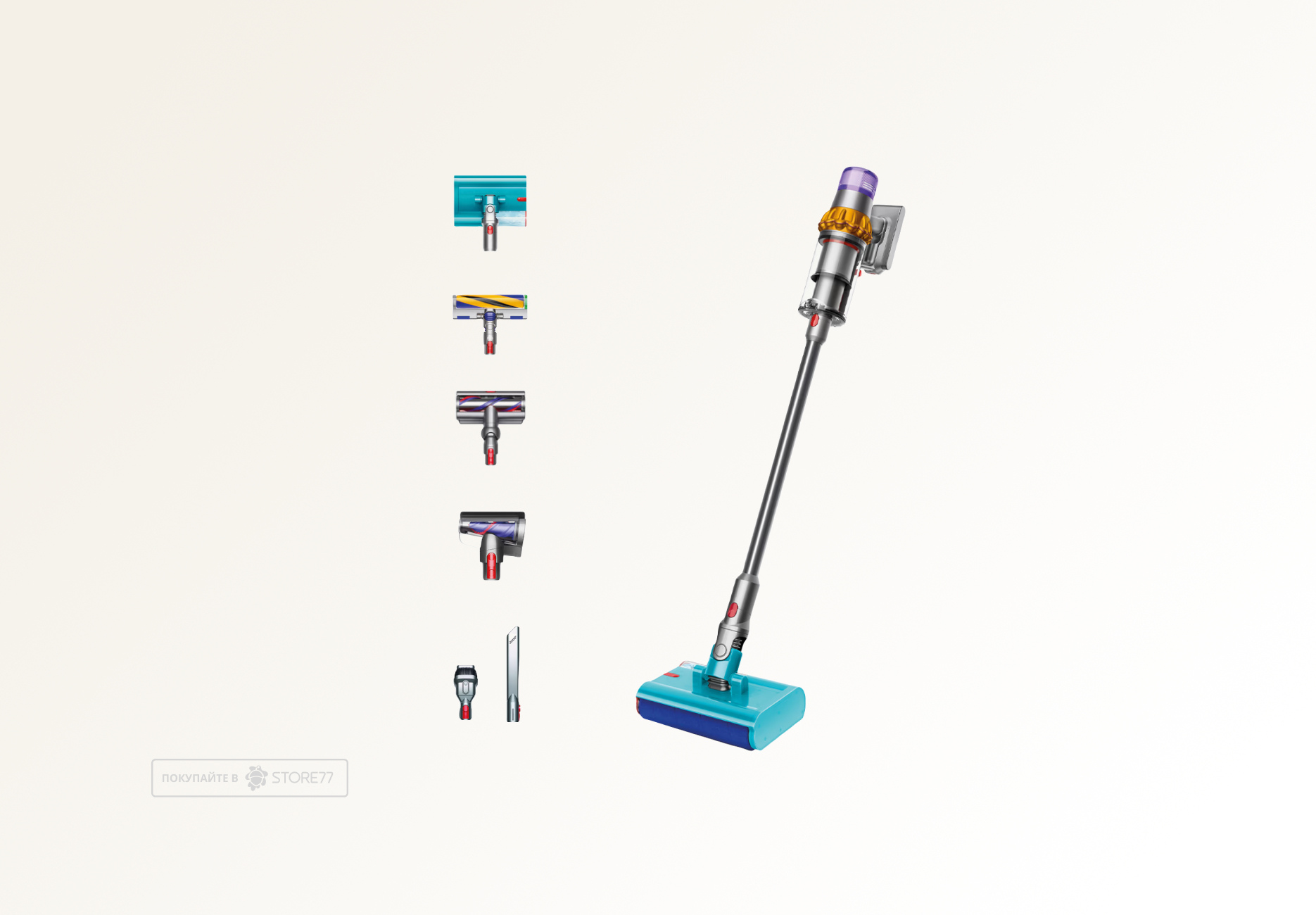 Беспроводной пылесос Dyson V15s Detect Submarine (Серый/Золотой)