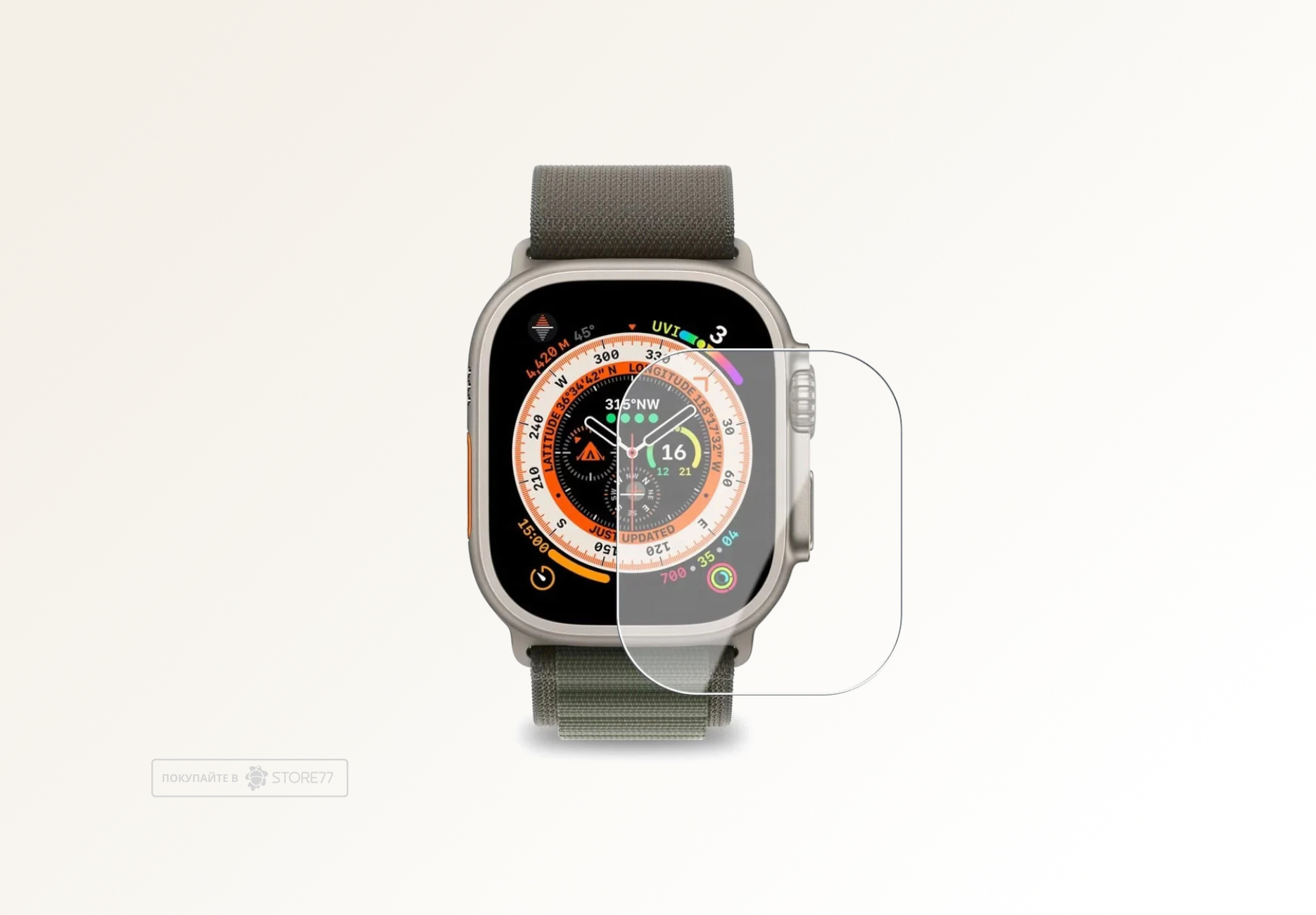 Защитное стекло для Apple Watch Ultra 49мм (Прозрачное)