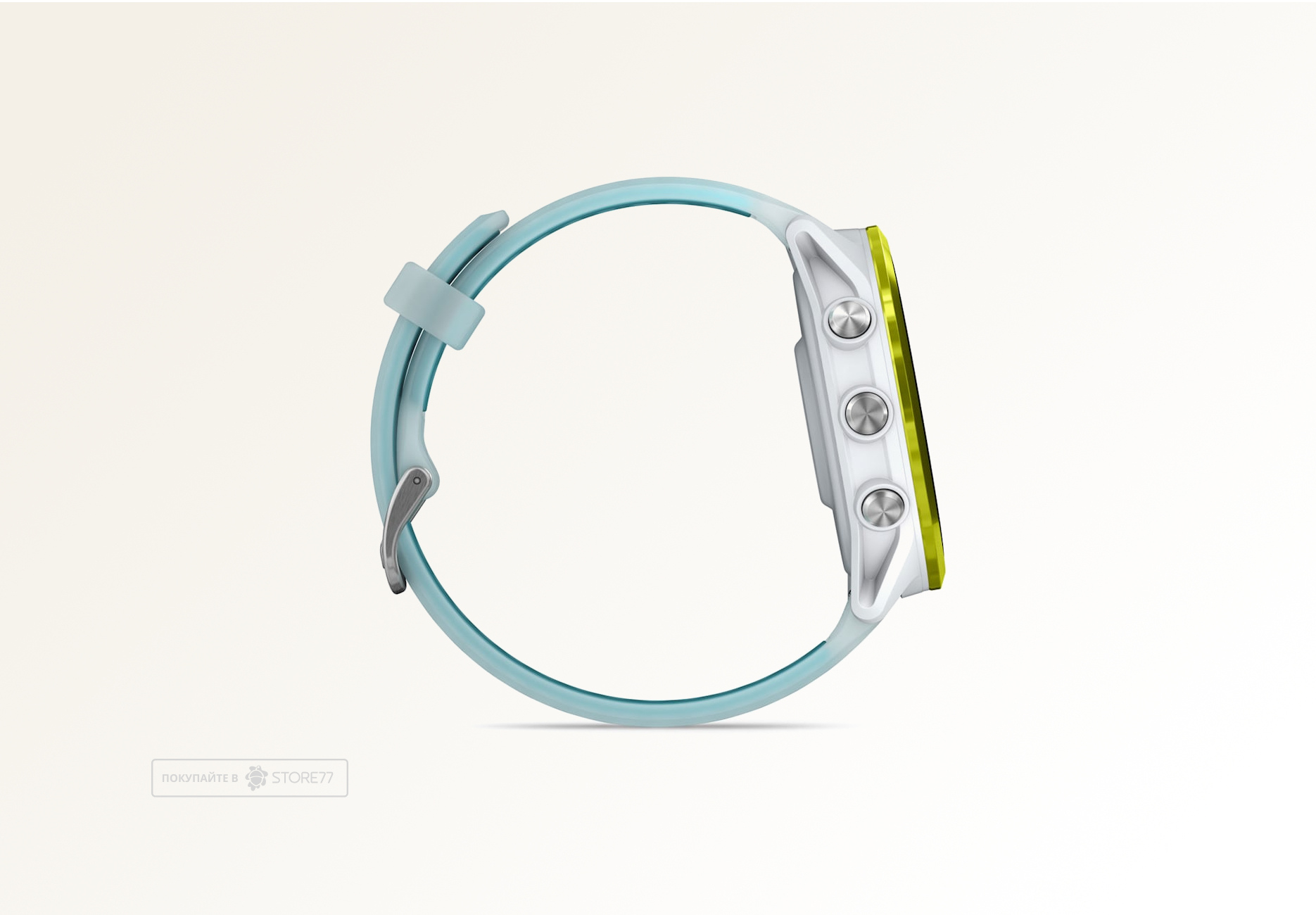 Умные часы Garmin FORERUNNER 570 47 мм, корпус: ярко-желтый (Amp Yellow), с бирюзовым силиконовым ремешком