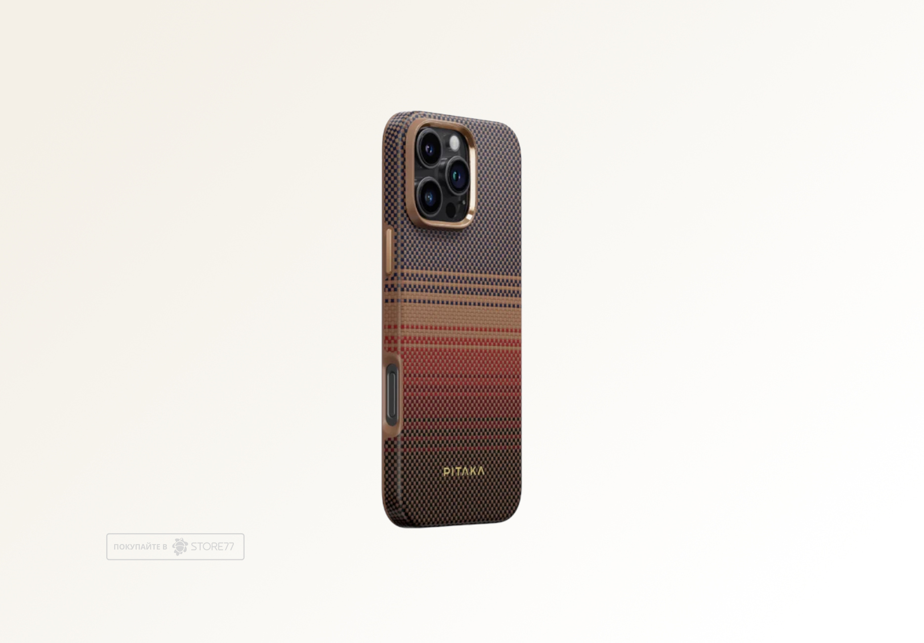 Чехол Pitaka Military-Grade для iPhone 16 Pro противоударный, цвет: закат (Sunset)
