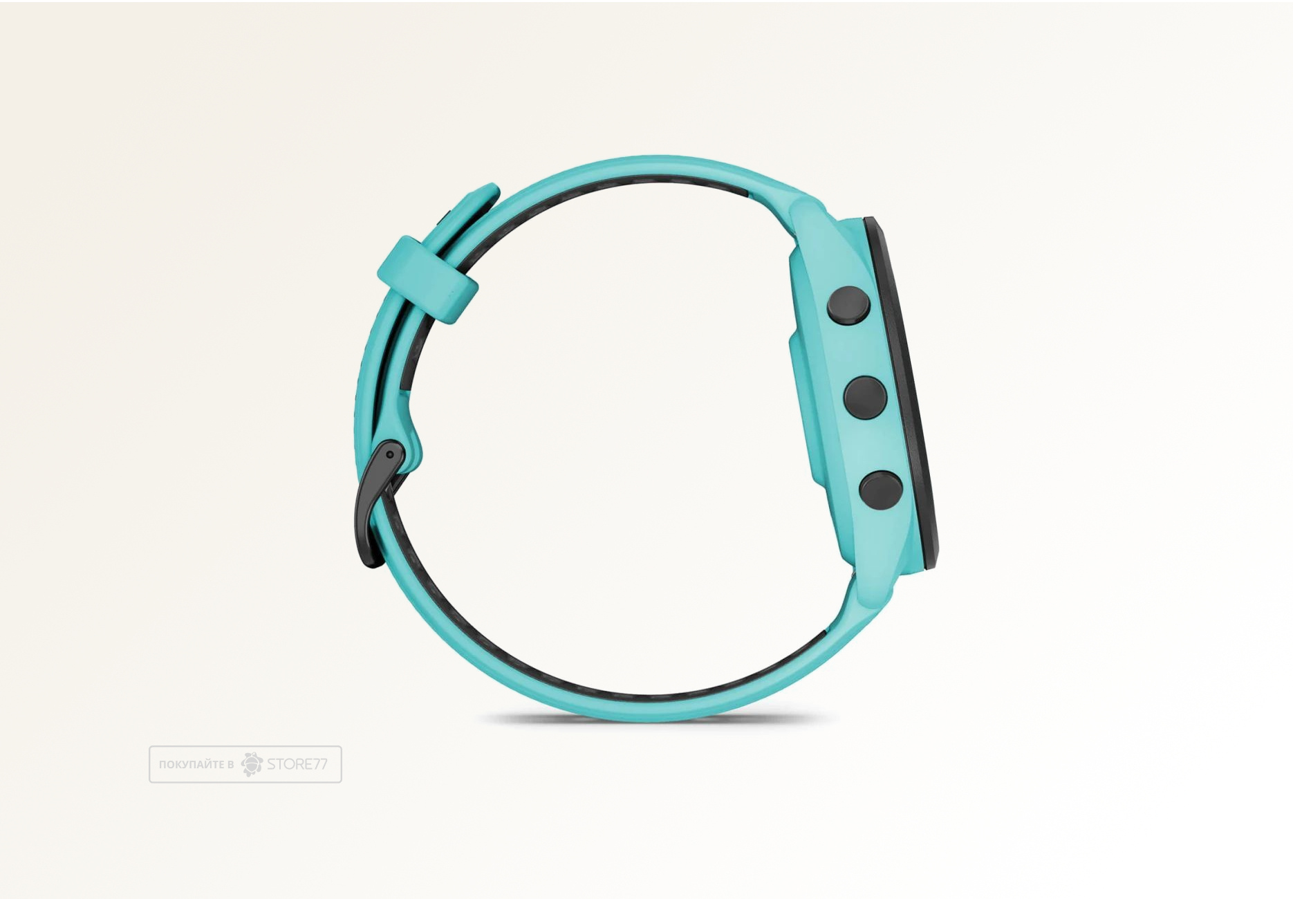 Умные часы Garmin FORERUNNER 265 46 мм, корпус: черный, с бирюзовым силиконовым ремешком (Aqua)