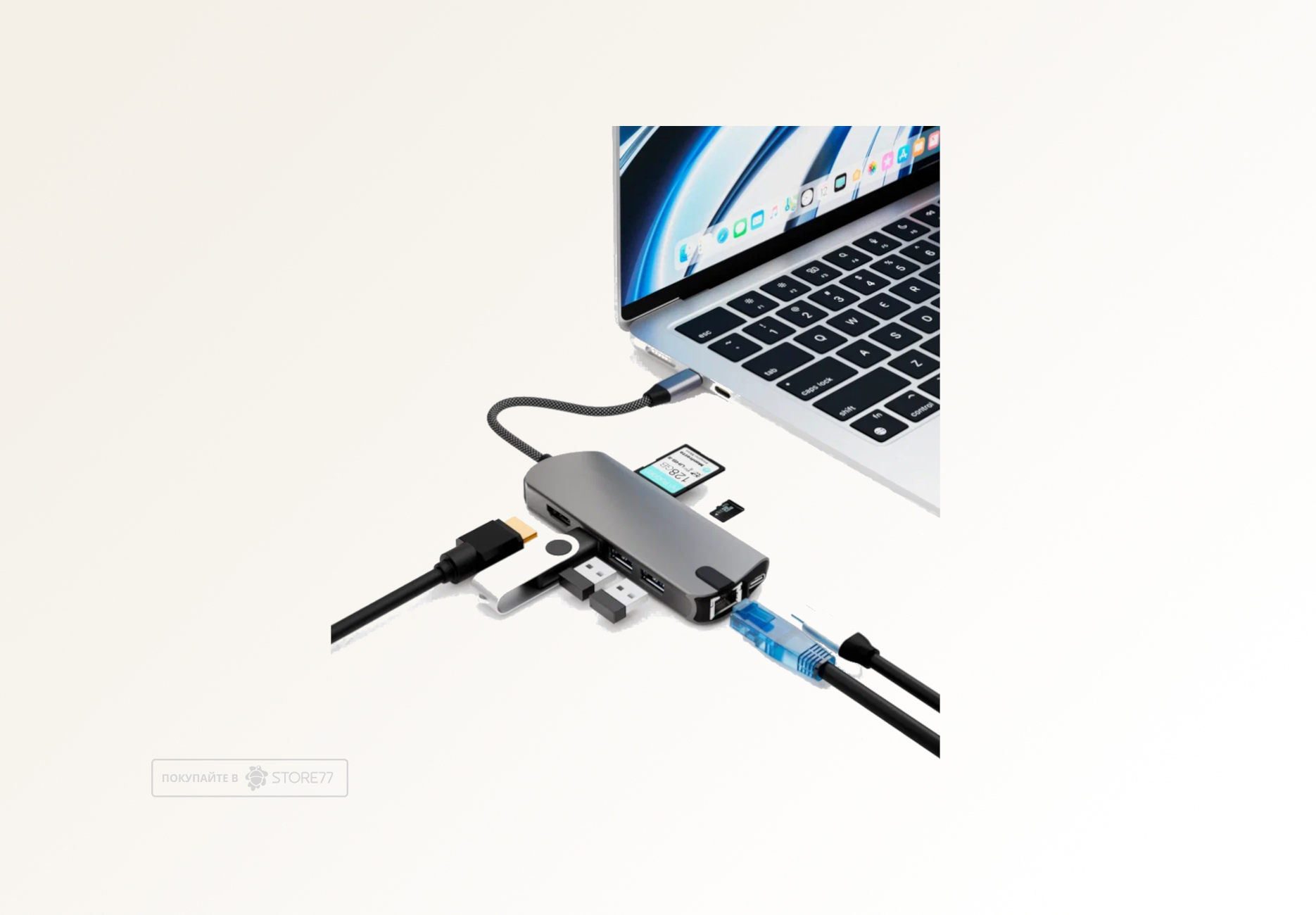 Переходник VLP Infinity USB-C 8-в-1 (Графитовый)