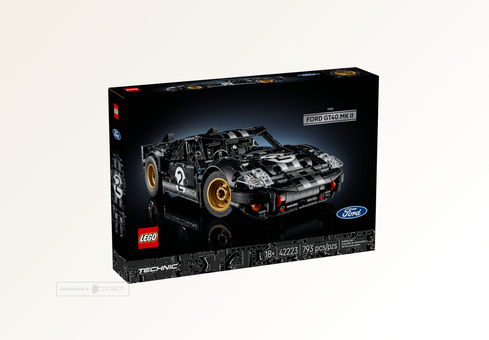 Конструктор LEGO Technic 42223 Гоночный автомобиль Ford GT40 MKII 1966