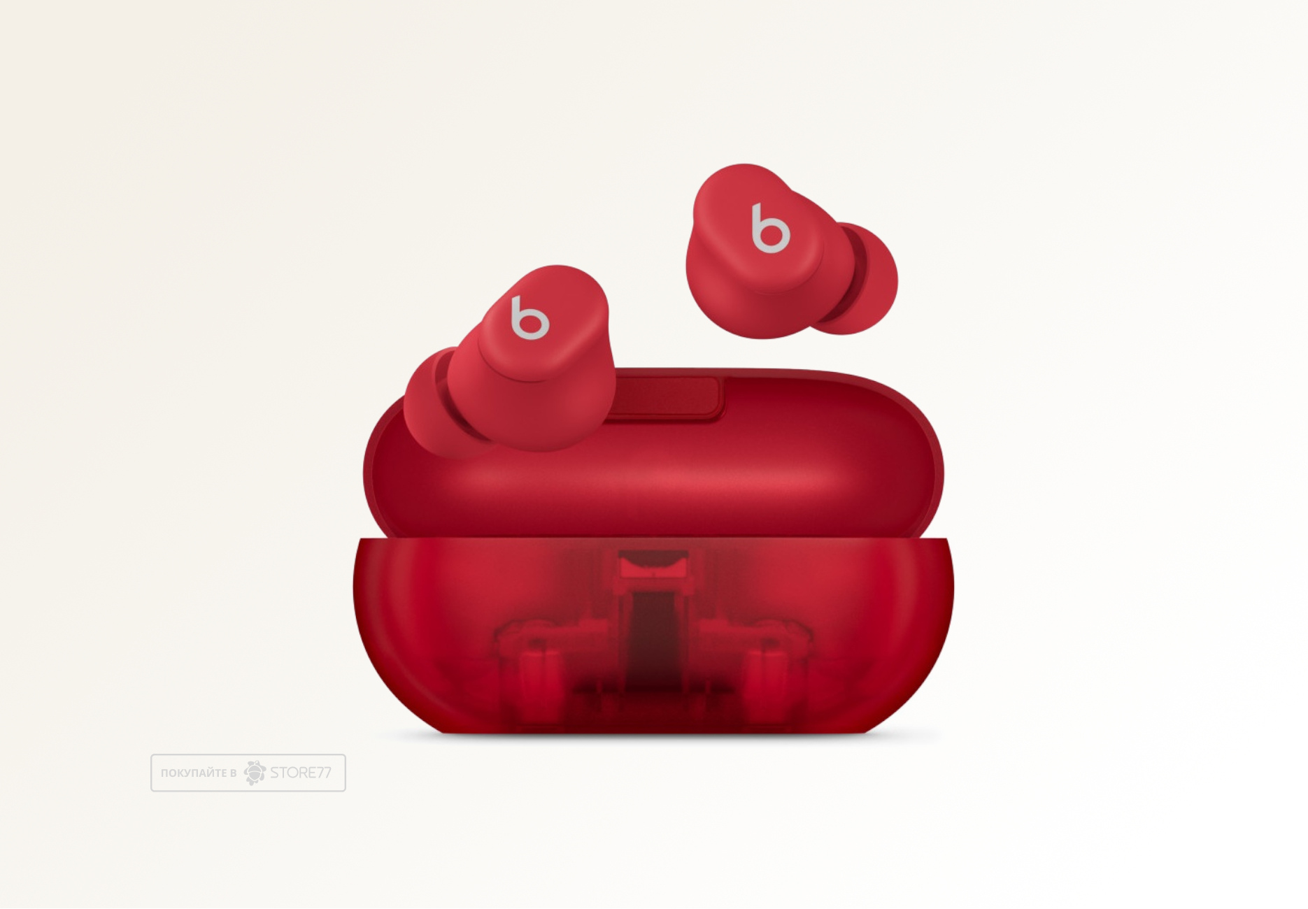 Беспроводные наушники Beats Solo Buds, цвет: прозрачный красный (Transparent Red)