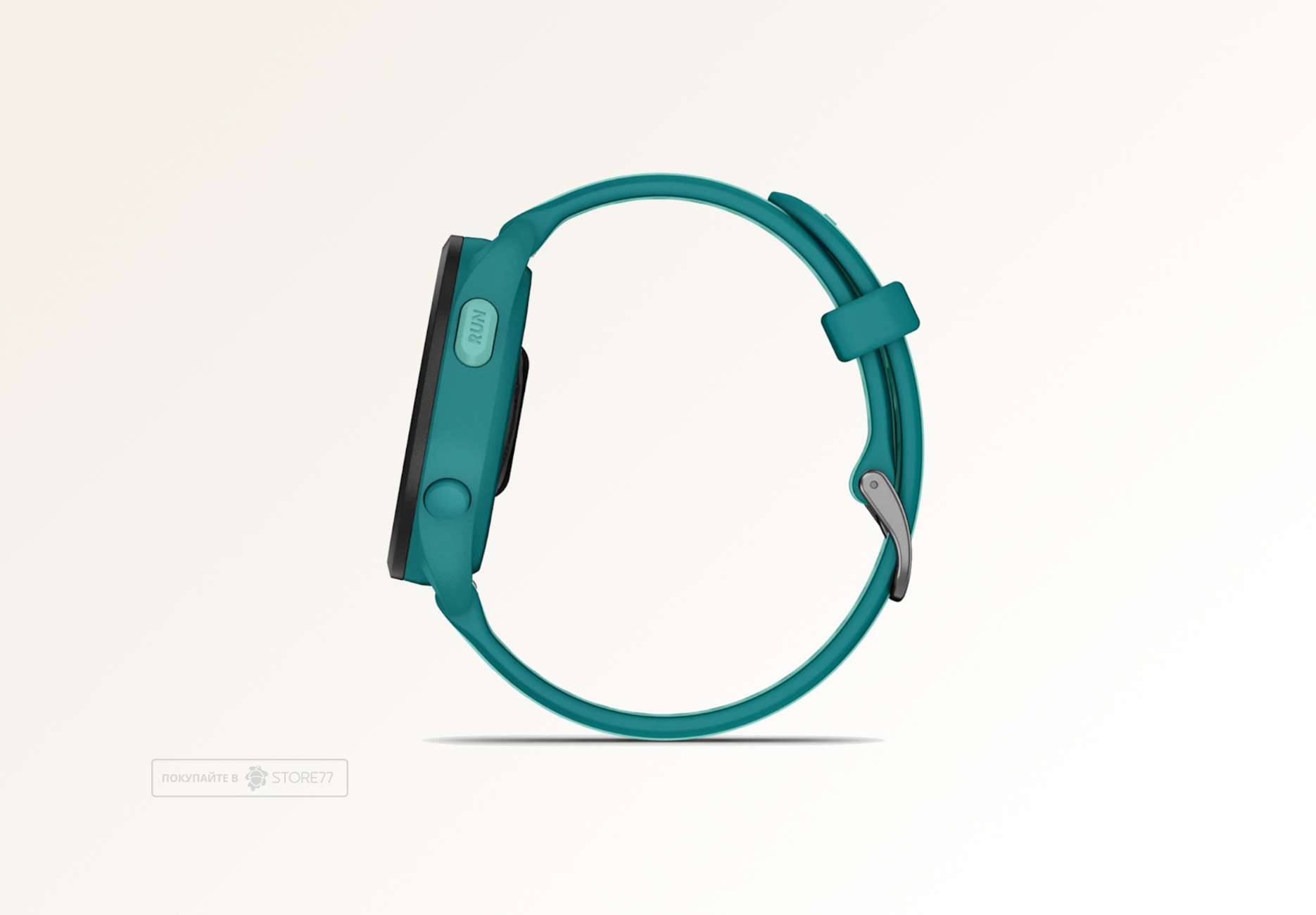 Умные часы Garmin FORERUNNER 165 Music 43 мм, корпус: зеленый (Turquoise), с бирюзовым силиконовым ремешком (Aqua)