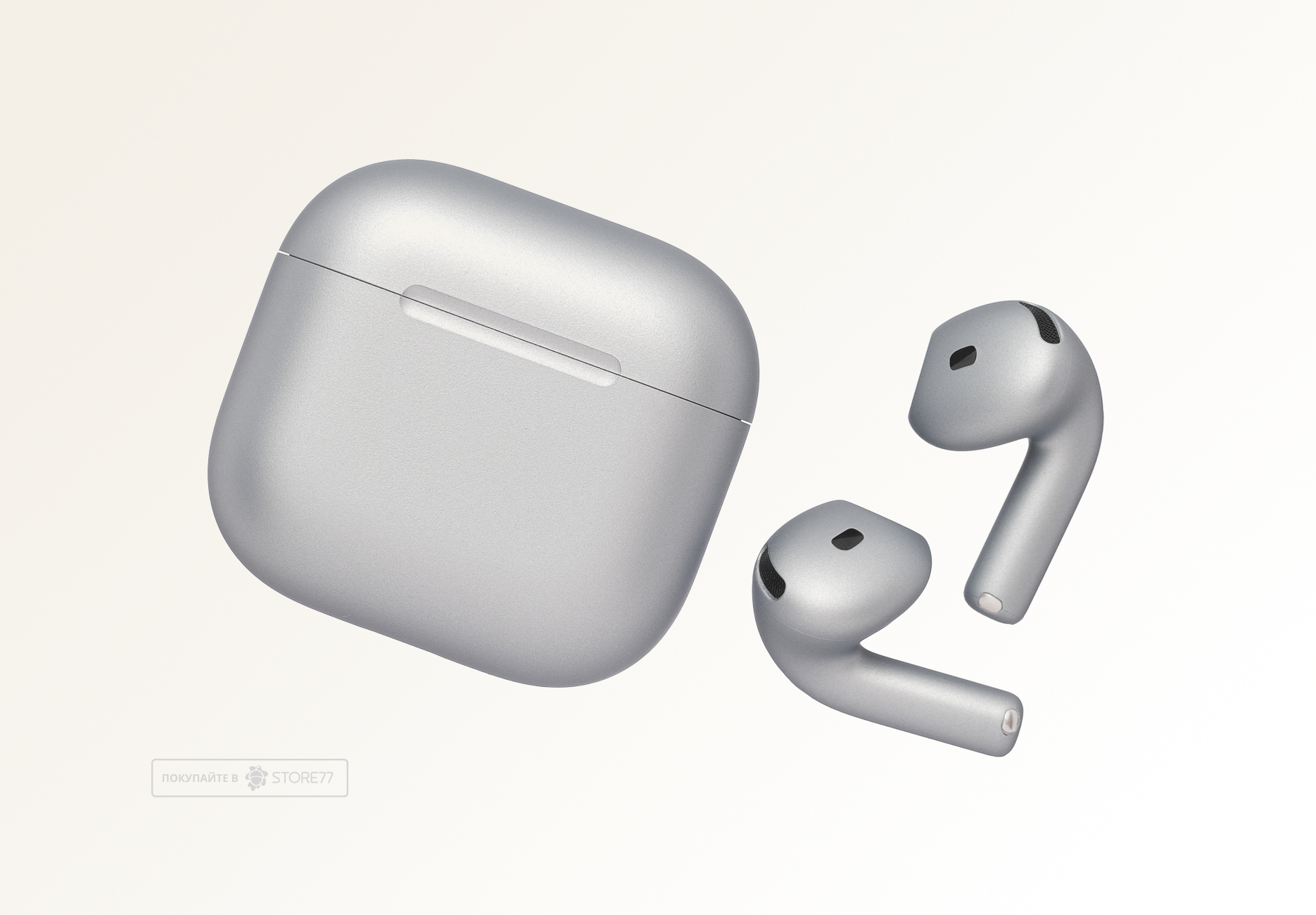 Беспроводные наушники Apple AirPods 4 с шумоподавлением (Серебристый)