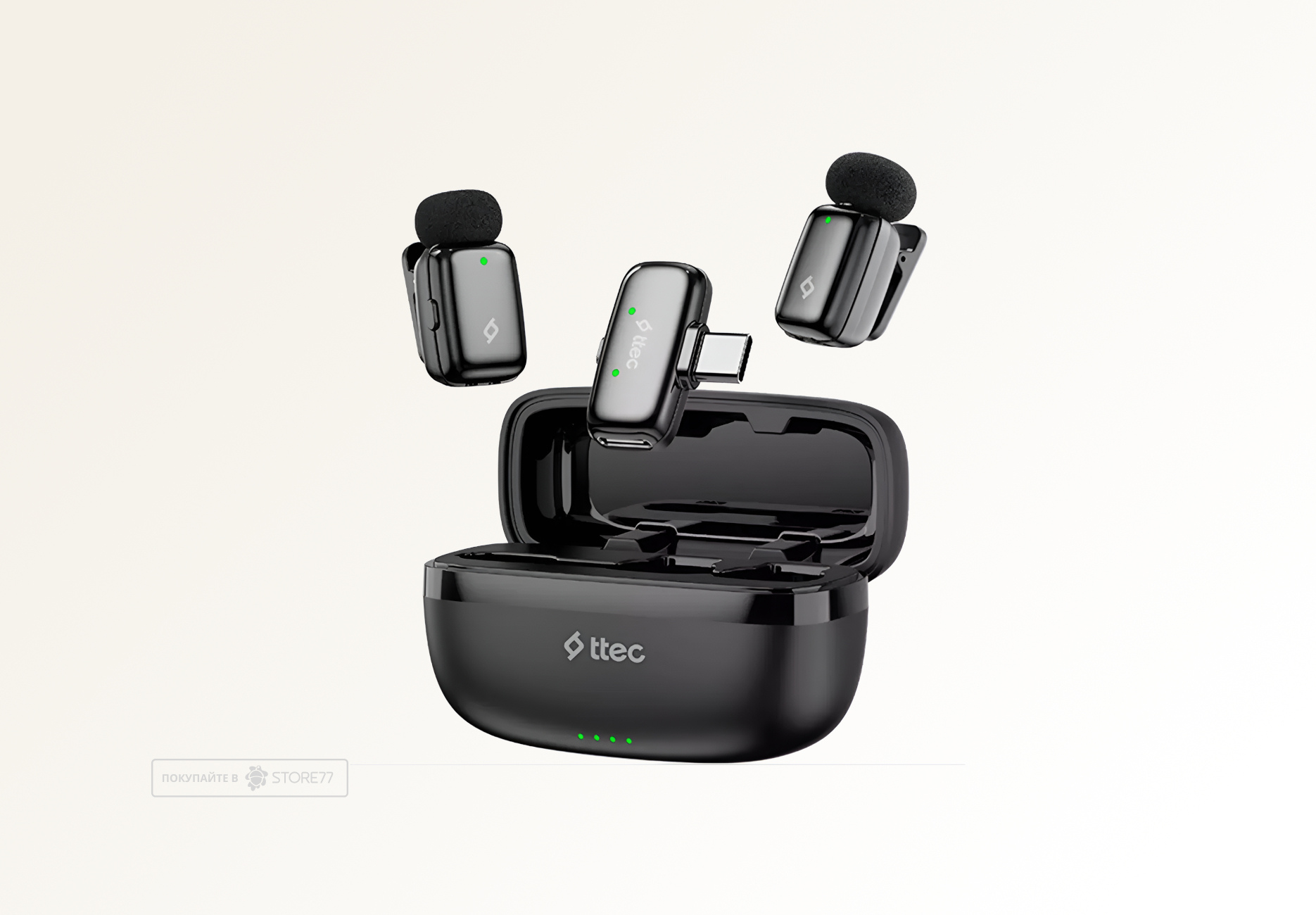 Беспроводные микрофоны TTEC GoMic Mini Plug & Play 2 шт (Черные)