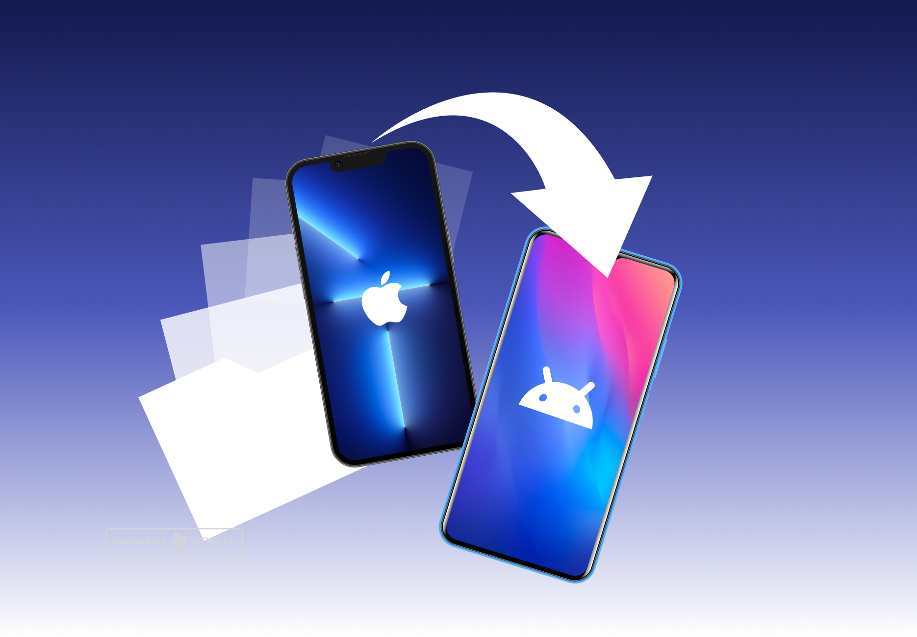 Перенос данных от 150 ГБ до 200 ГБ на Android с iOS