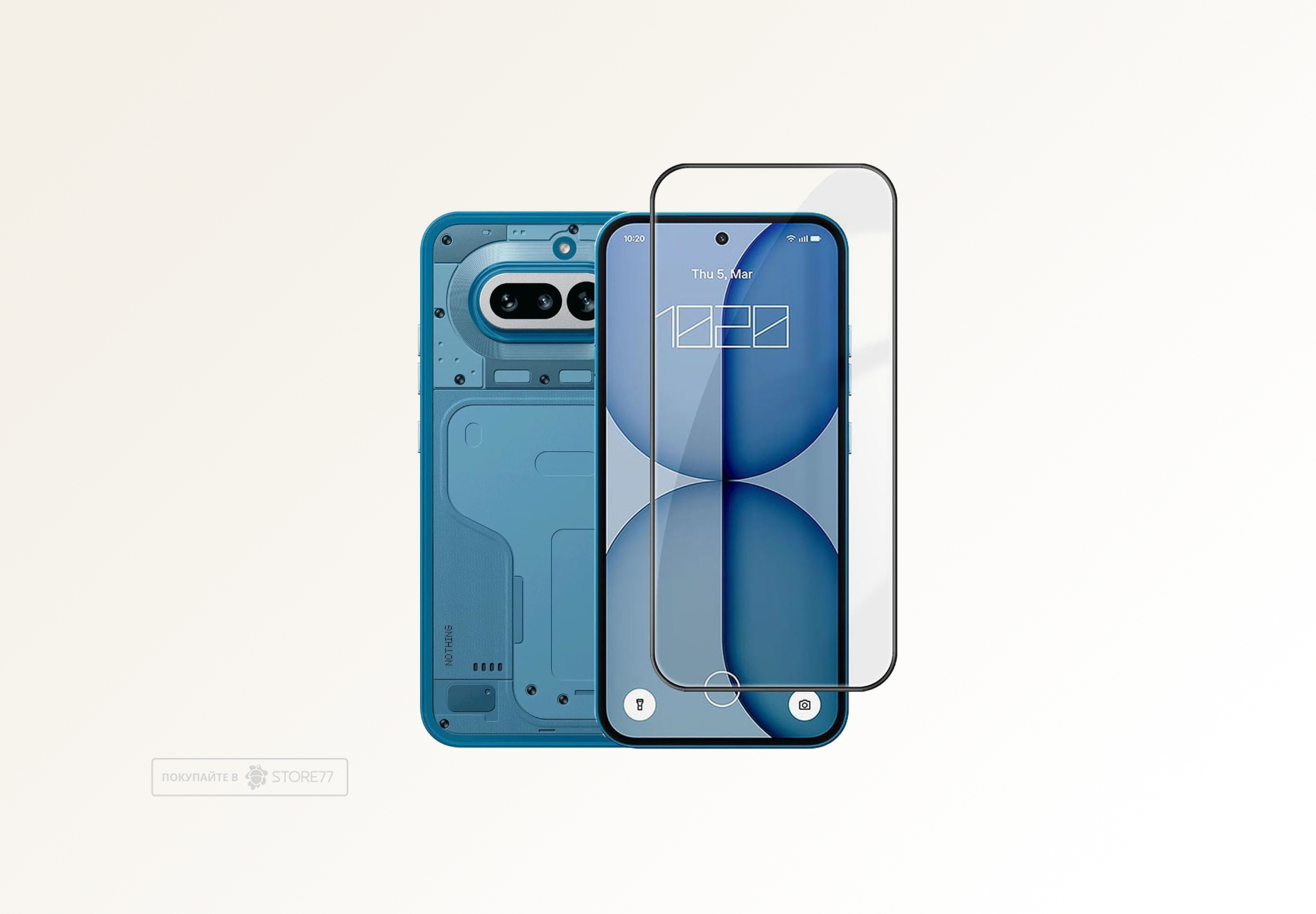 Защитное стекло для Nothing Phone (4a) (С черной рамкой)
