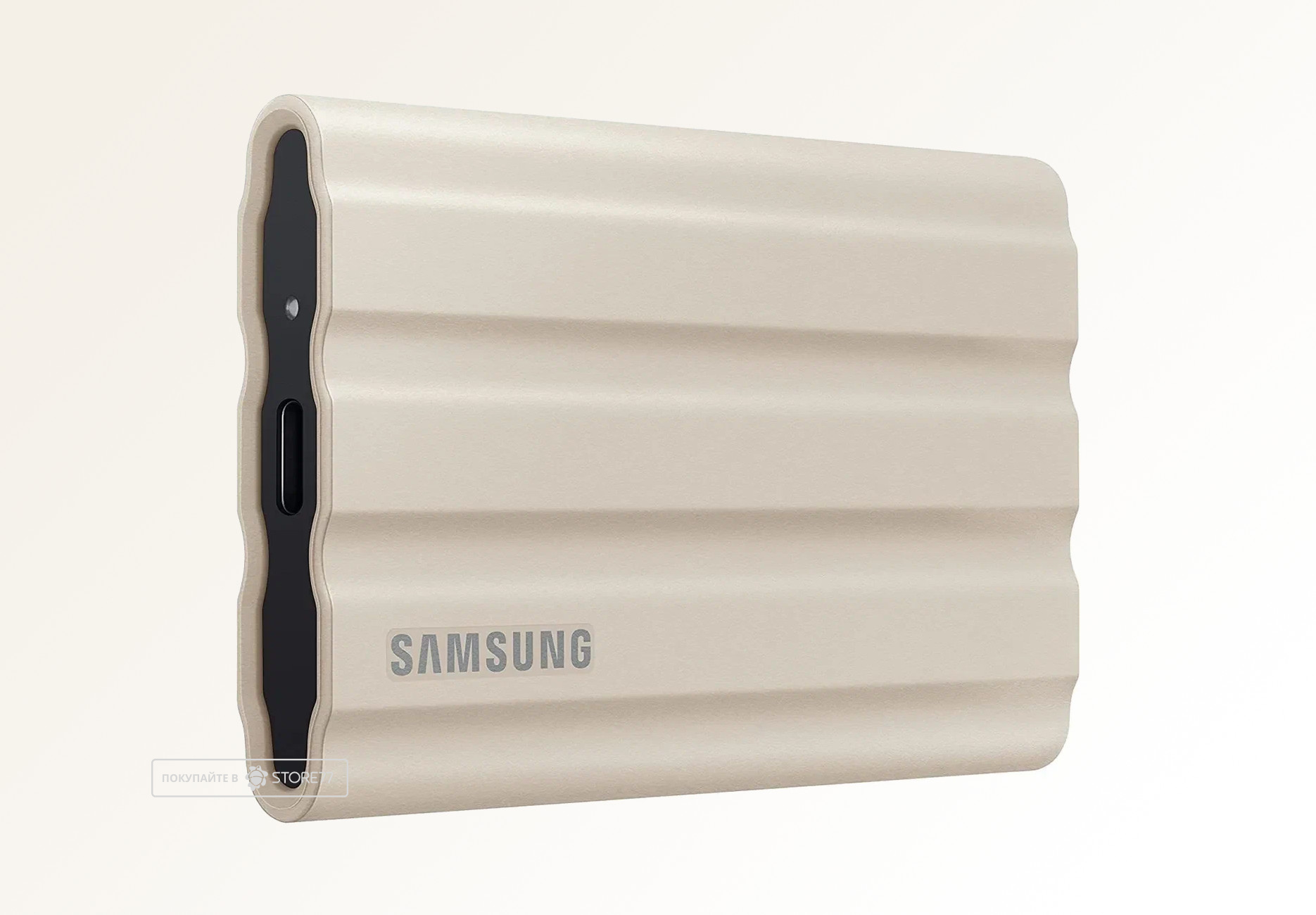 Внешний SSD Samsung T7 Shield USB 3.2 USB-C 1Tb (Бежевый)