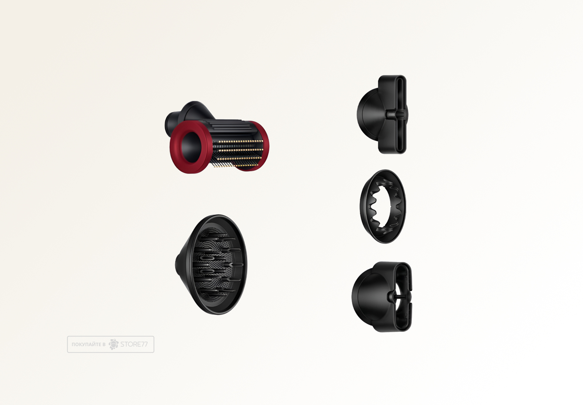 Фен Dyson Supersonic Nural HD16 для прямых волос (Straight+Wavy), цвет: красный вельвет/золотой (Red Velvet/Gold)