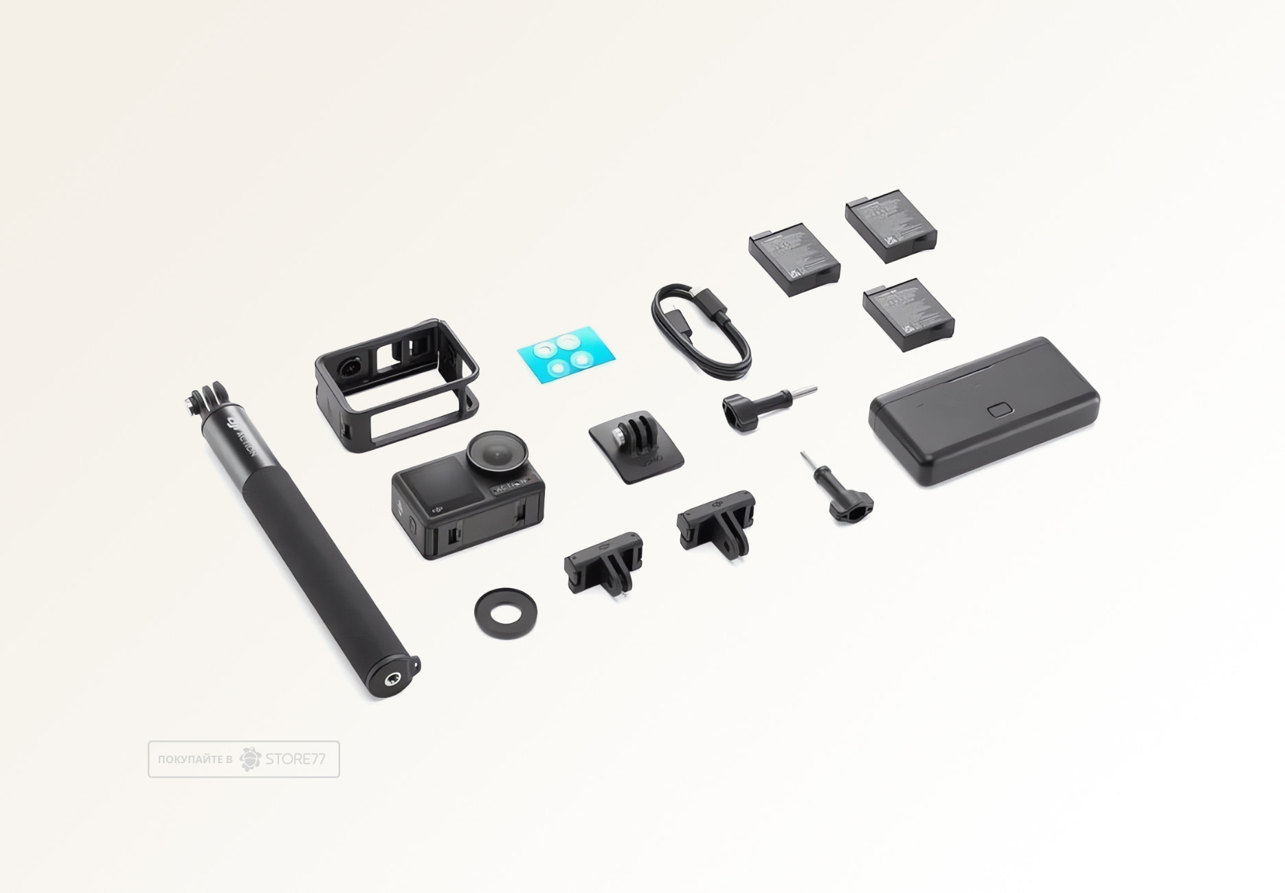 Экшн-камера DJI Osmo Action 4 Adventure Combo, цвет: черный (Black)