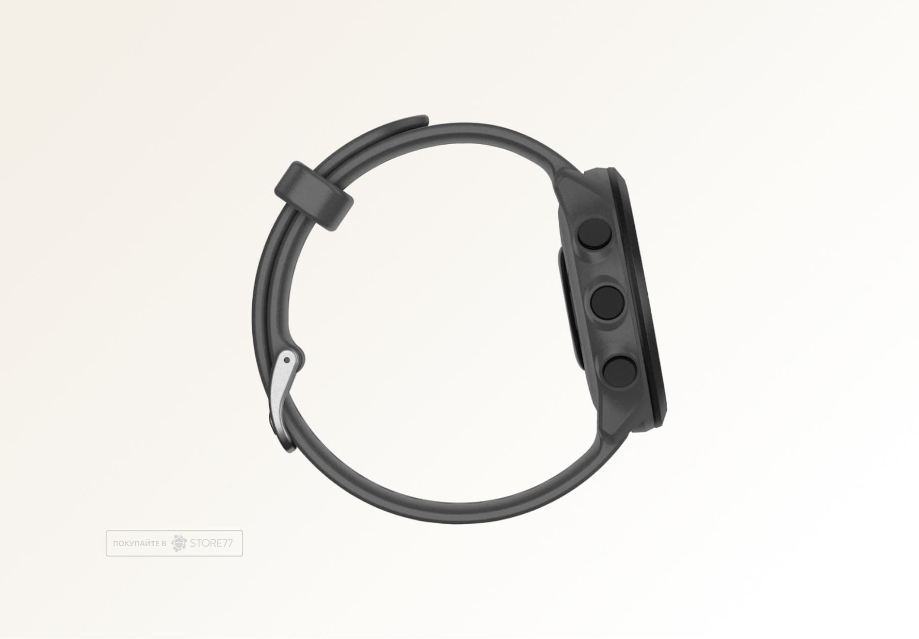 Умные часы Garmin FORERUNNER 55 42 мм, корпус: черный, с серым силиконовым ремешком (Monterra Grey)