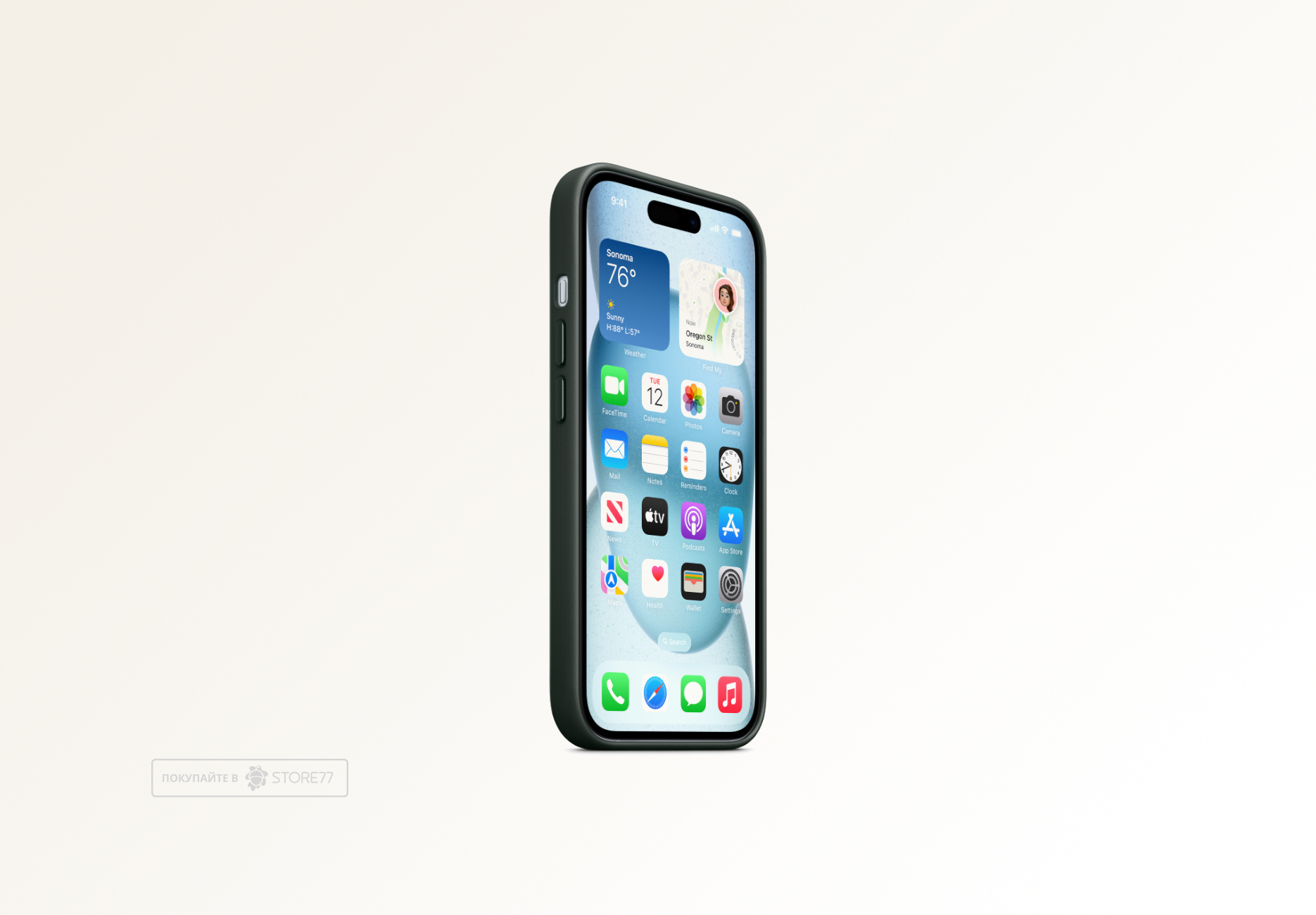 Чехол Тор с поддержкой MagSafe FineWoven Case для iPhone 15 Plus (Зеленый)