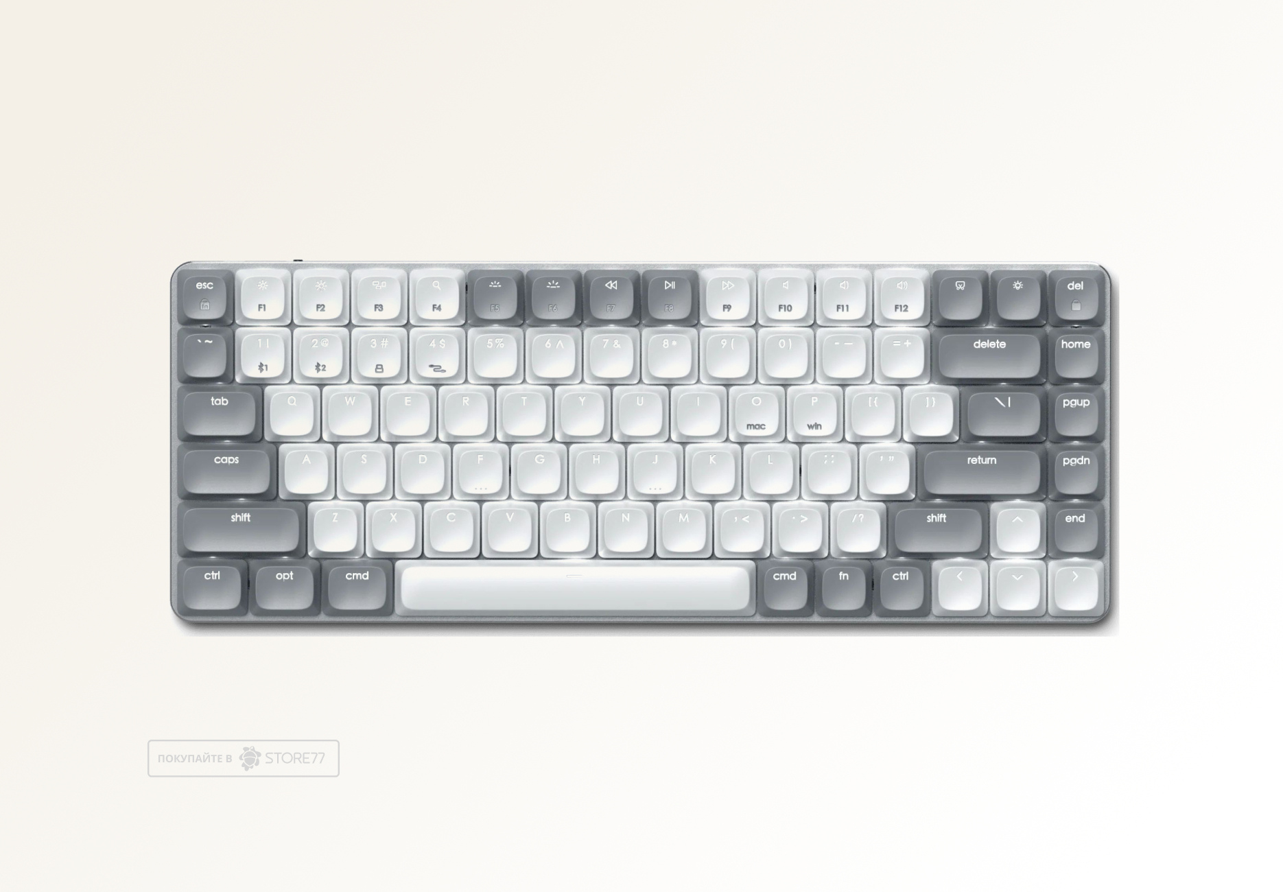 Клавиатура Satechi SM1 Slim Mechanical Backlit Bluetooth (Бело-серая)