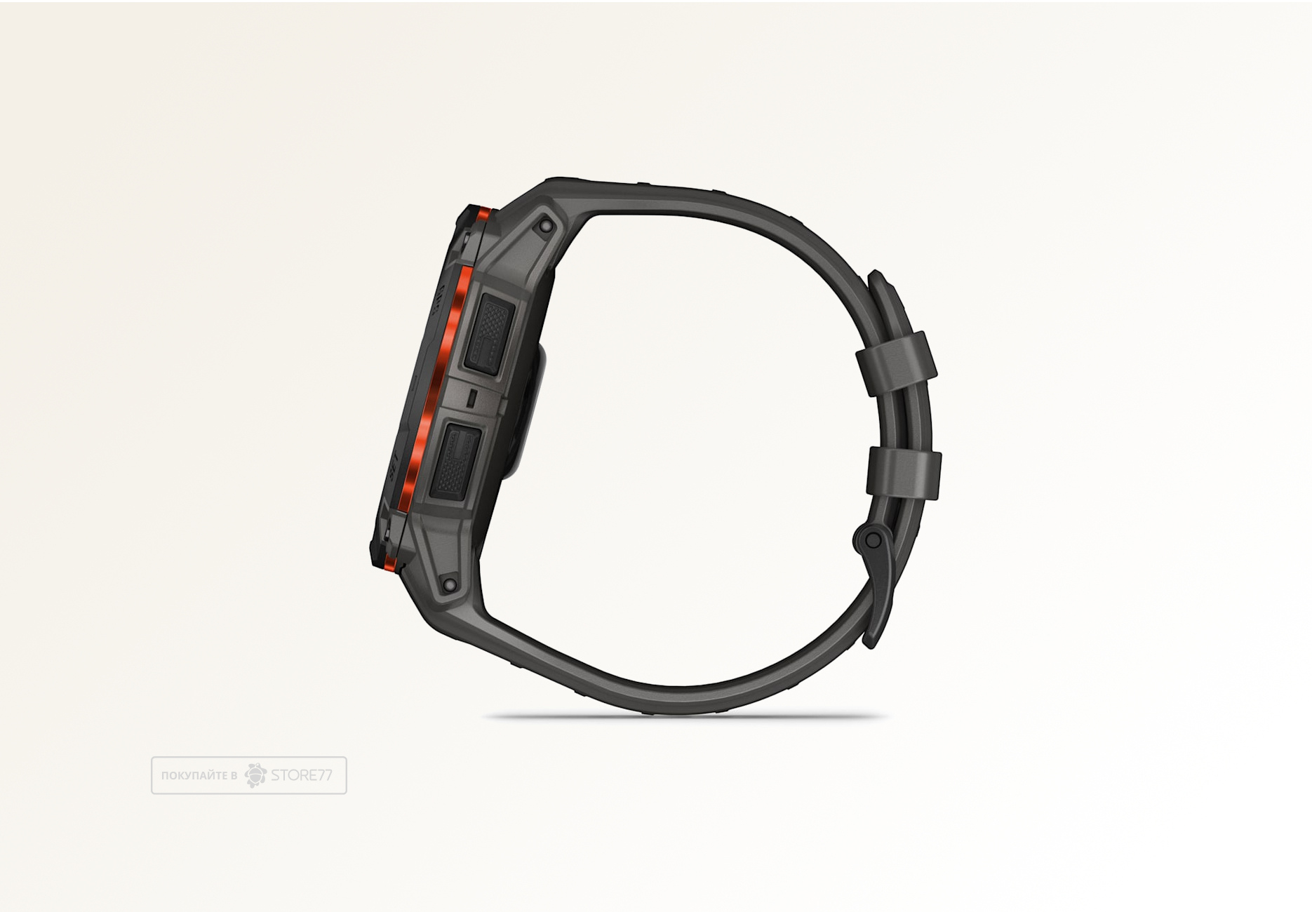 Умные часы Garmin INSTINCT 3 50 мм Solar, корпус: черный (Black), с угольно-черным силиконовым ремешком (Charcoal Band)