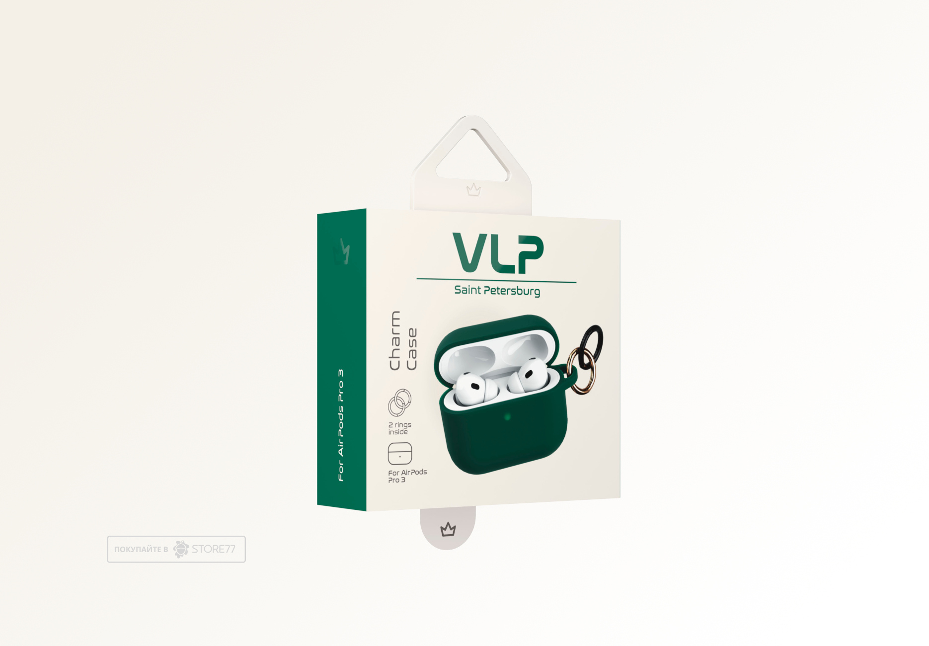 Чехол VLP Charm Case для AirPods Pro 3 (Темно-зеленый)