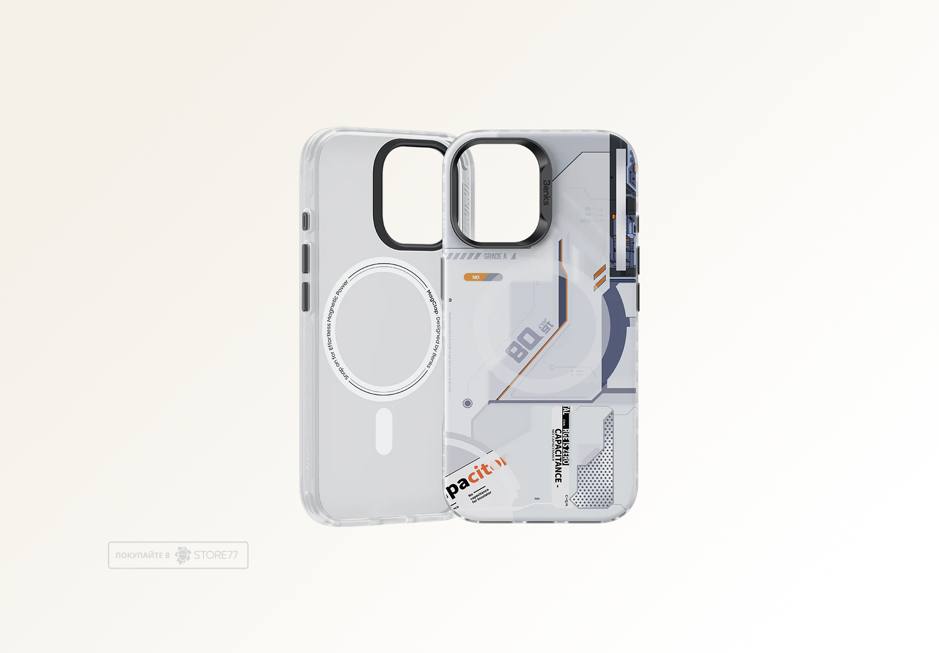 Чехол Benks Perspective Case с поддержкой MagSafe для iPhone 16 (Белый)