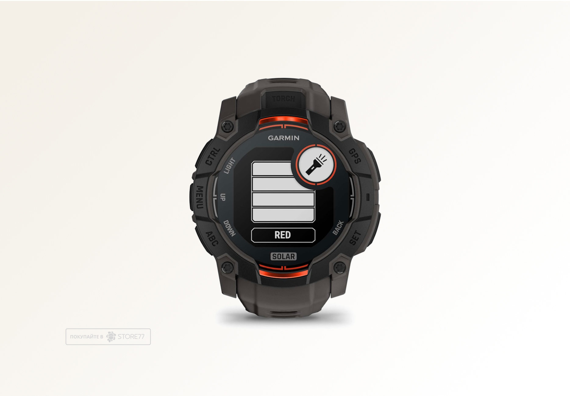 Умные часы Garmin INSTINCT 3 50 мм Solar, корпус: черный (Black), с угольно-черным силиконовым ремешком (Charcoal Band)