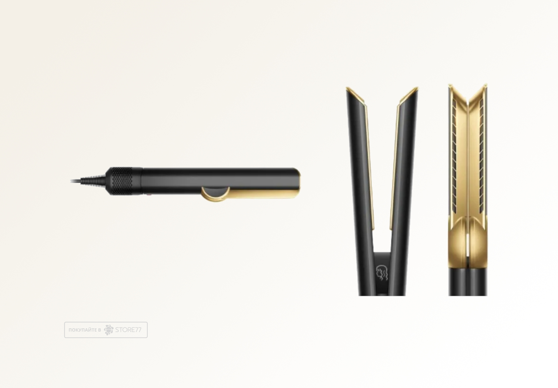 Выпрямитель Dyson Airstrait HT01, цвет: оникс/золотой (Onyx/Gold) вилка EU