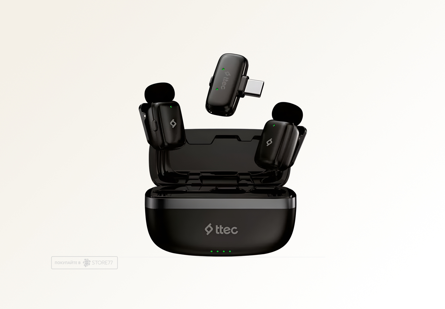 Беспроводные микрофоны TTEC GoMic Mini Plug & Play 2 шт (Черные)