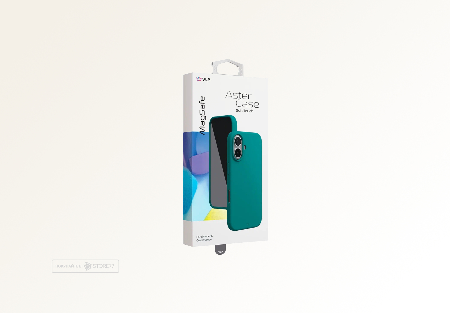 Чехол защитный VLP Aster Case с поддержкой MagSafe для iPhone 16 (Зеленый)