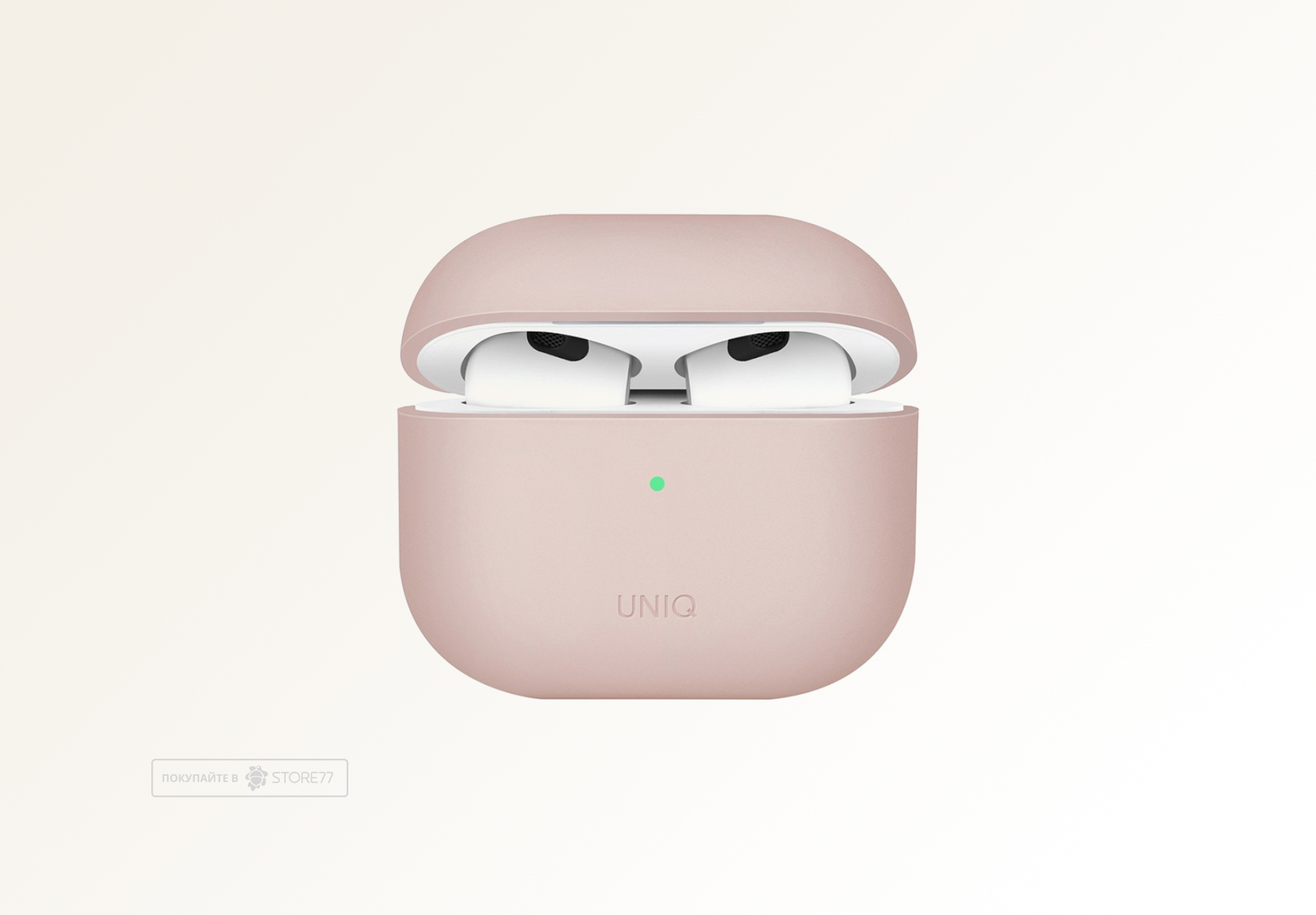 Чехол Uniq LINOдля Airpods 3 силиконовый (Розовый)