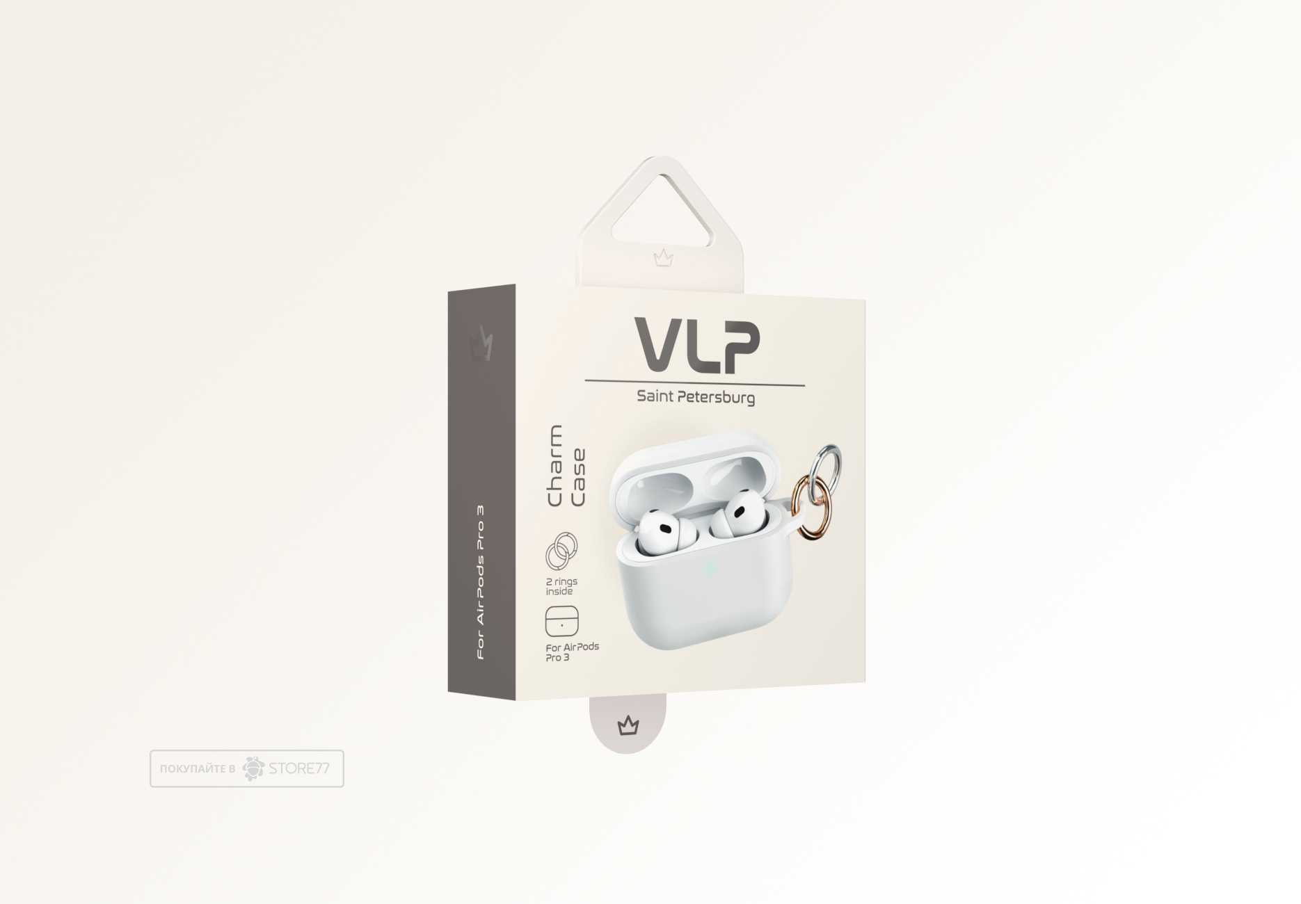Чехол VLP Charm Case для AirPods Pro 3 (Белый)